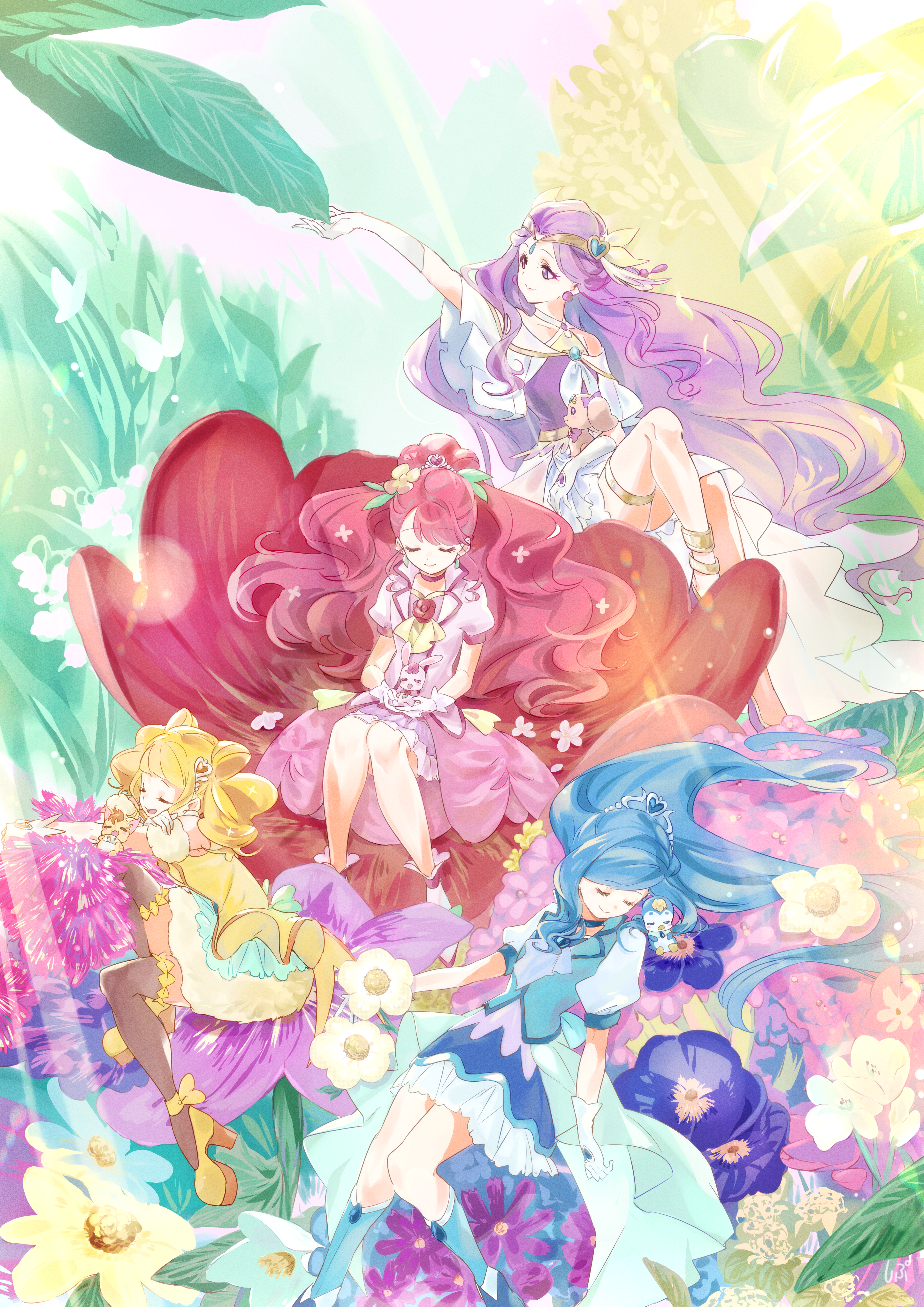 Anime 2893x4092 magical girls Pretty Cure Healin' Good ♥ Precure anime girls