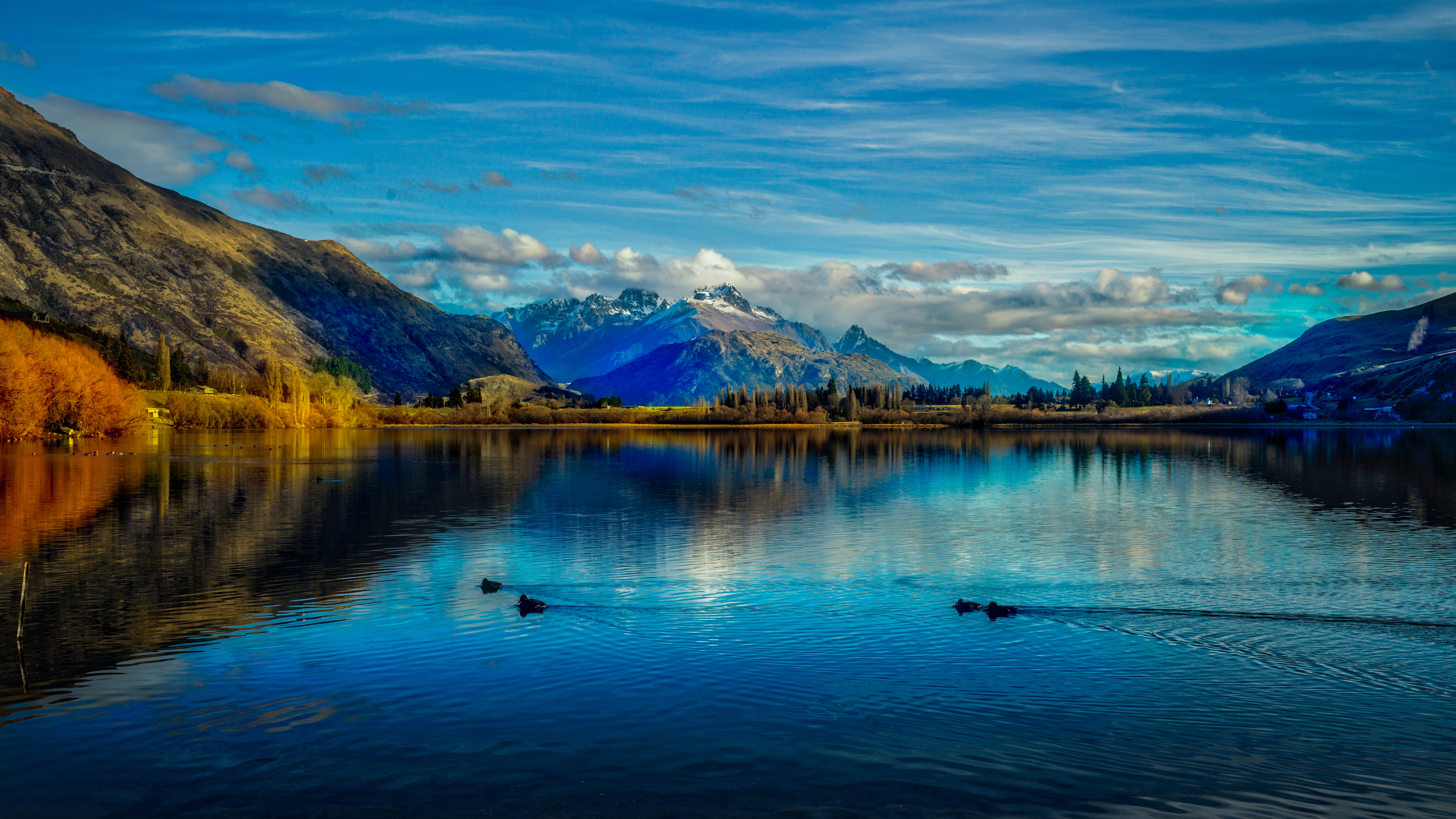 General 7680x4320 Trey Ratcliff photography water reflection mountains clouds New Zealand nature