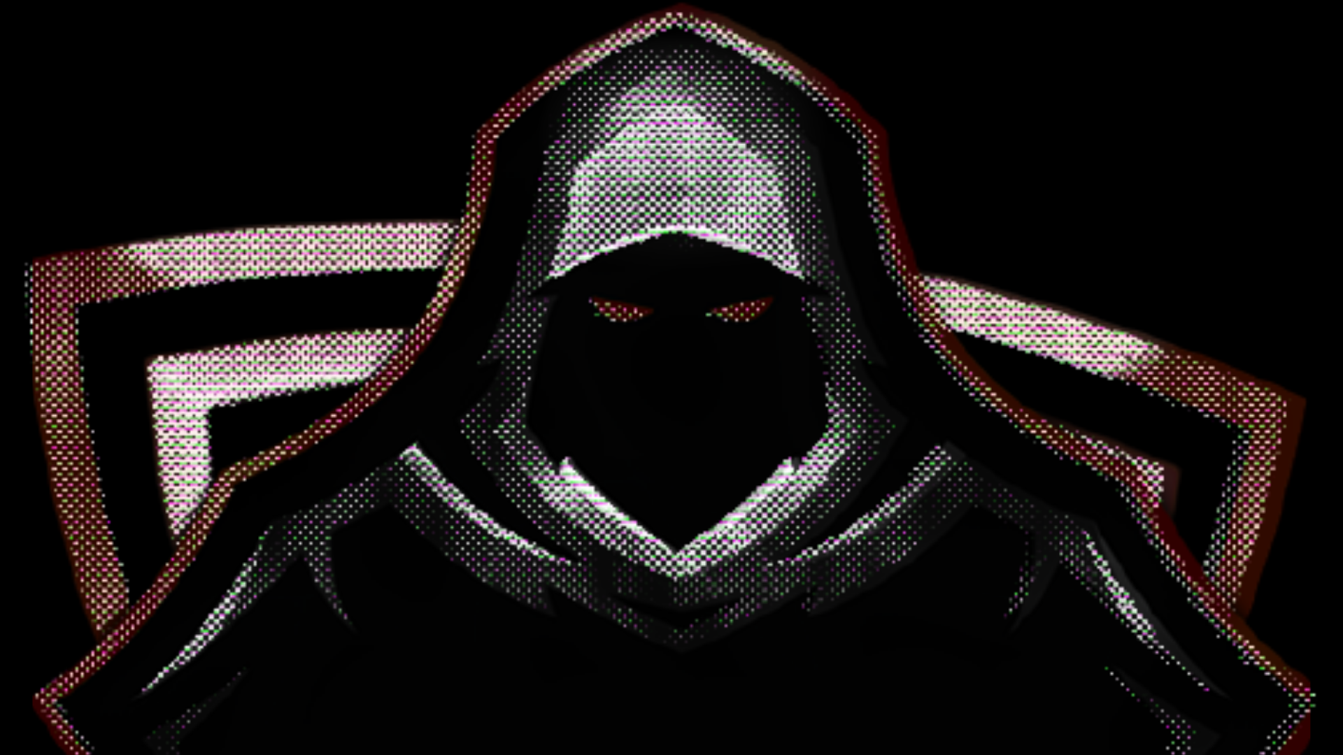 General 1920x1080 Outlaw e-sports video games PC gaming video game art simple background red eyes hoods black background