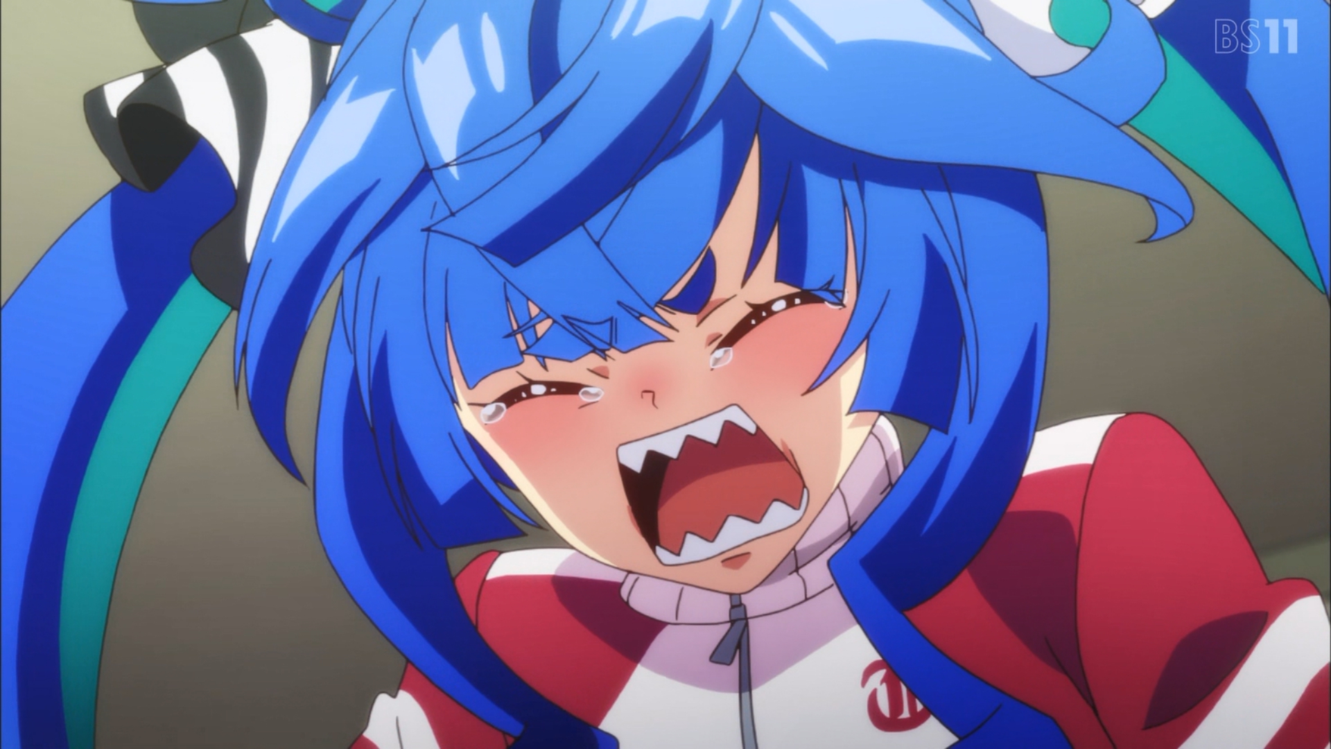 Anime 1920x1080 crying Anime screenshot anime anime girls Uma Musume Pretty Derby Twin Turbo (Uma Musume) twintails blue hair artwork digital art