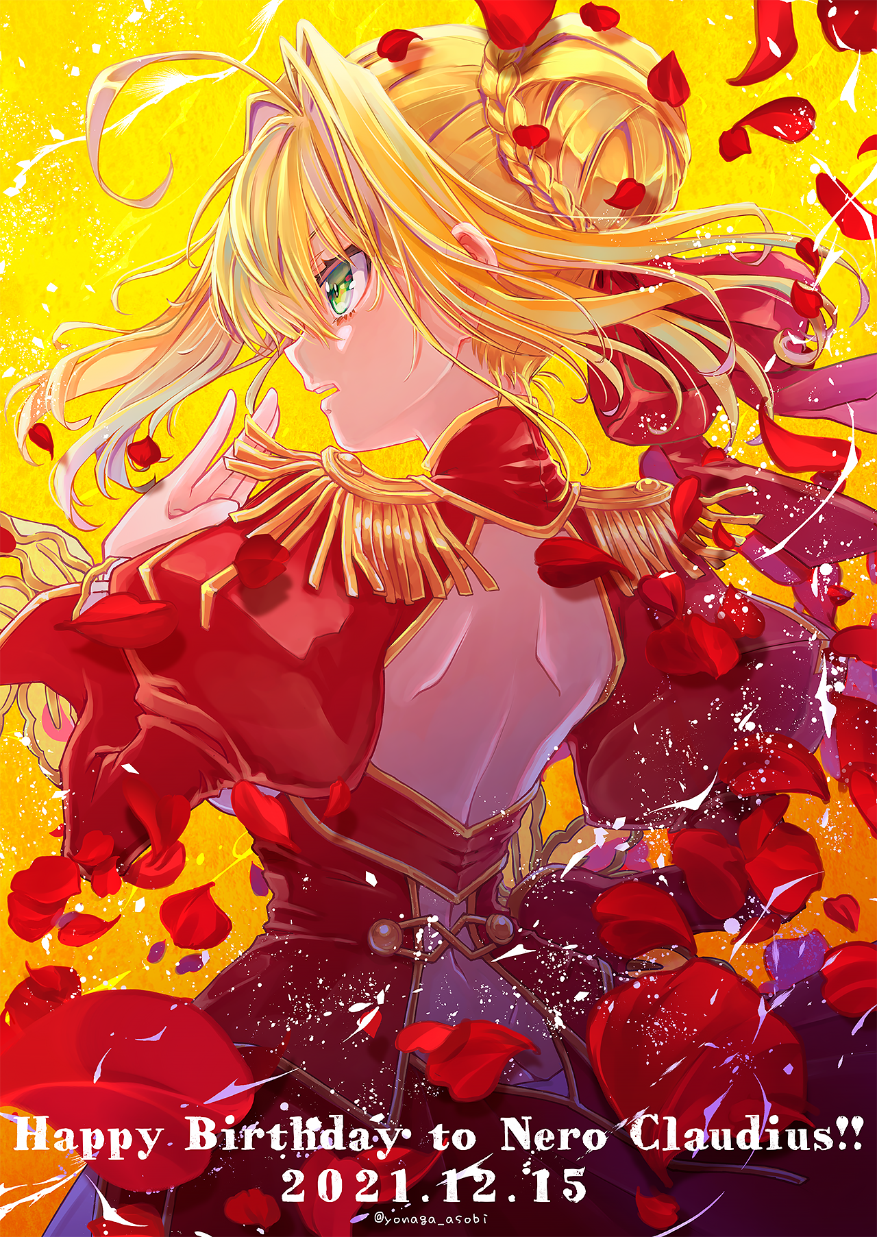 Anime 1280x1805 anime anime girls Fate series Fate/Extra Fate/Extra CCC Fate/Grand Order Nero Claudius blonde long hair artwork digital art fan art