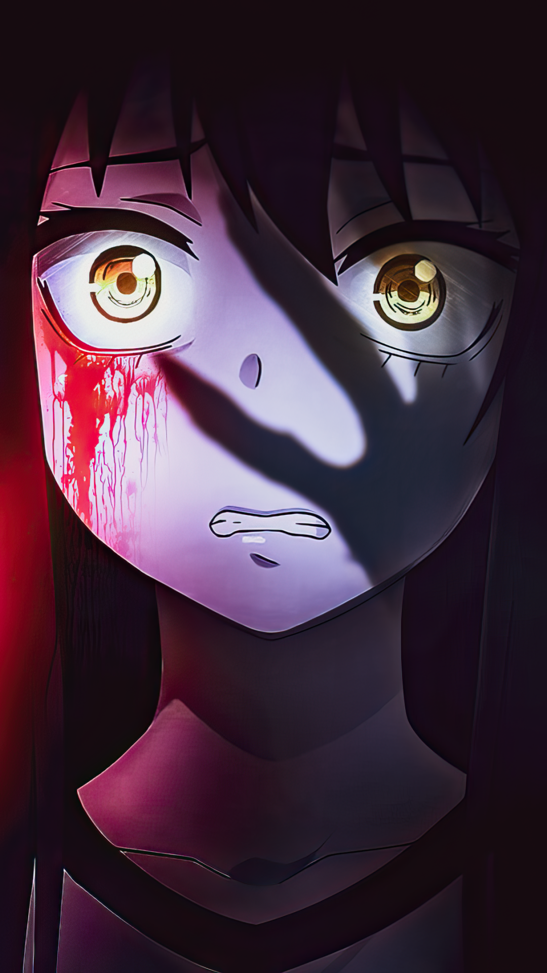 Anime 1080x1920 Mieruko-chan anime girls anime blood