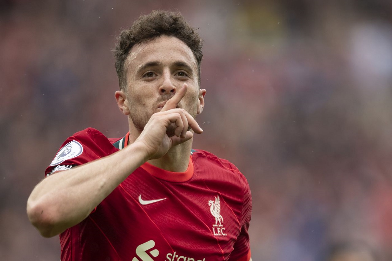 People 1280x853 Diogo Jota soccer player Liverpool FC men Portugal finger on lips hand gesture salute