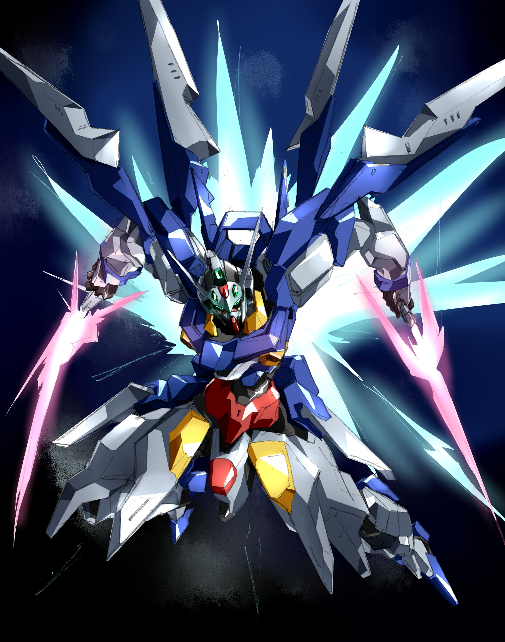 Anime 1643x2090 anime mechs Super Robot Taisen Gundam Mobile Suit Gundam AGE artwork digital art fan art Gundam AGE-2 Normal