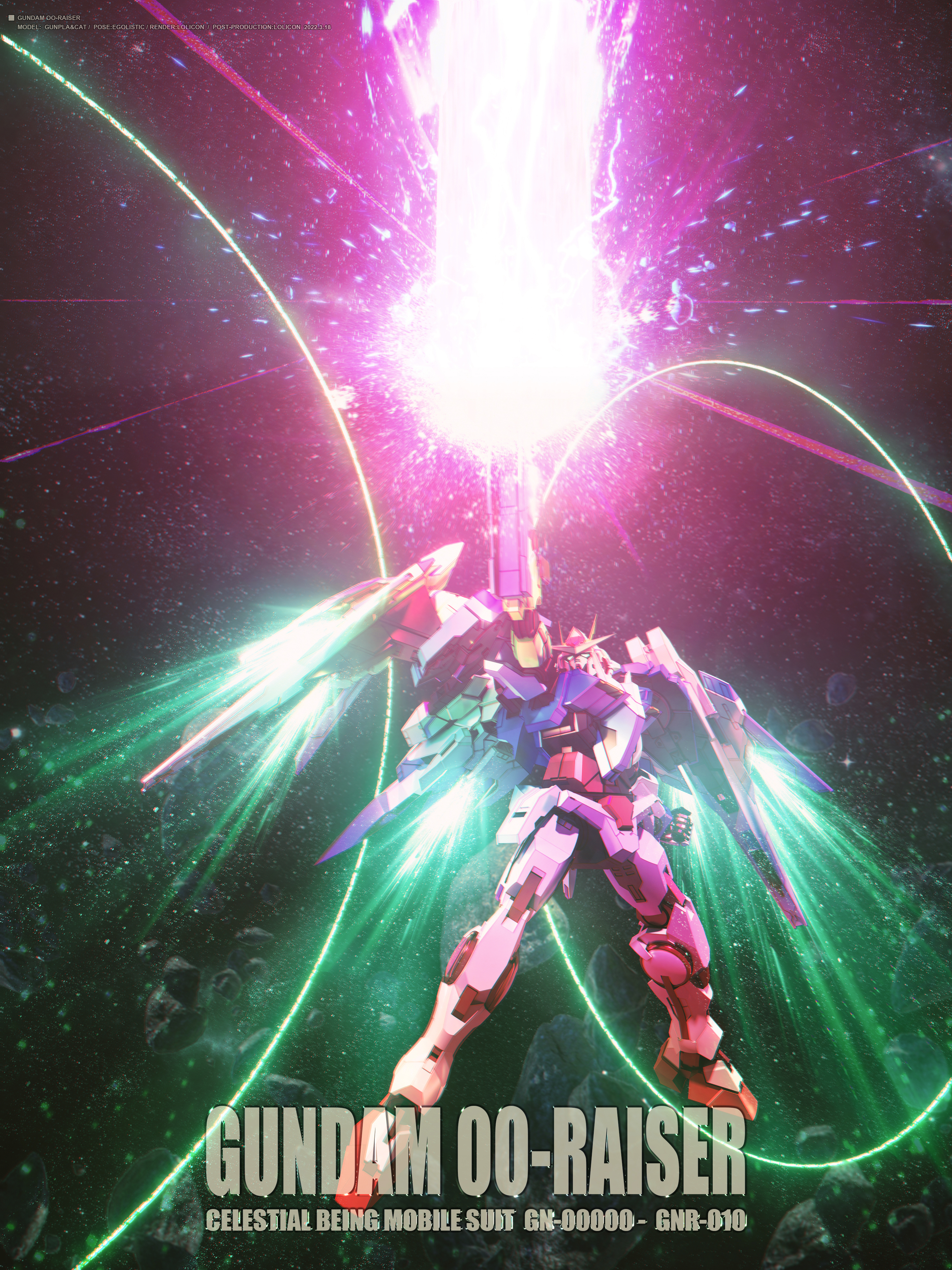 Anime 3000x4000 anime mechs Gundam Super Robot Taisen 00 Raiser Mobile Suit Gundam 00 artwork digital art fan art
