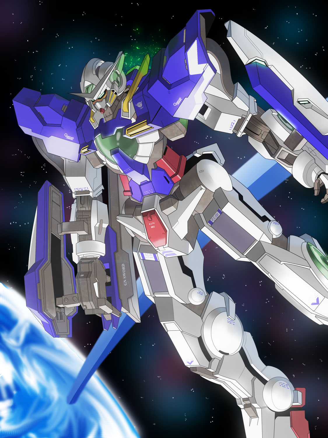 Anime 1125x1500 anime mechs Gundam Super Robot Taisen Mobile Suit Gundam 00 Gundam Exia artwork digital art fan art