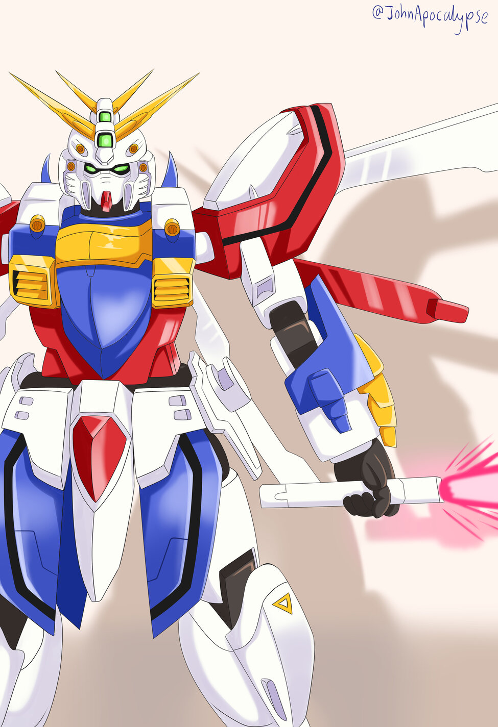 Anime 975x1425 anime mechs Super Robot Taisen Gundam Mobile Fighter G Gundam artwork digital art fan art God Gundam