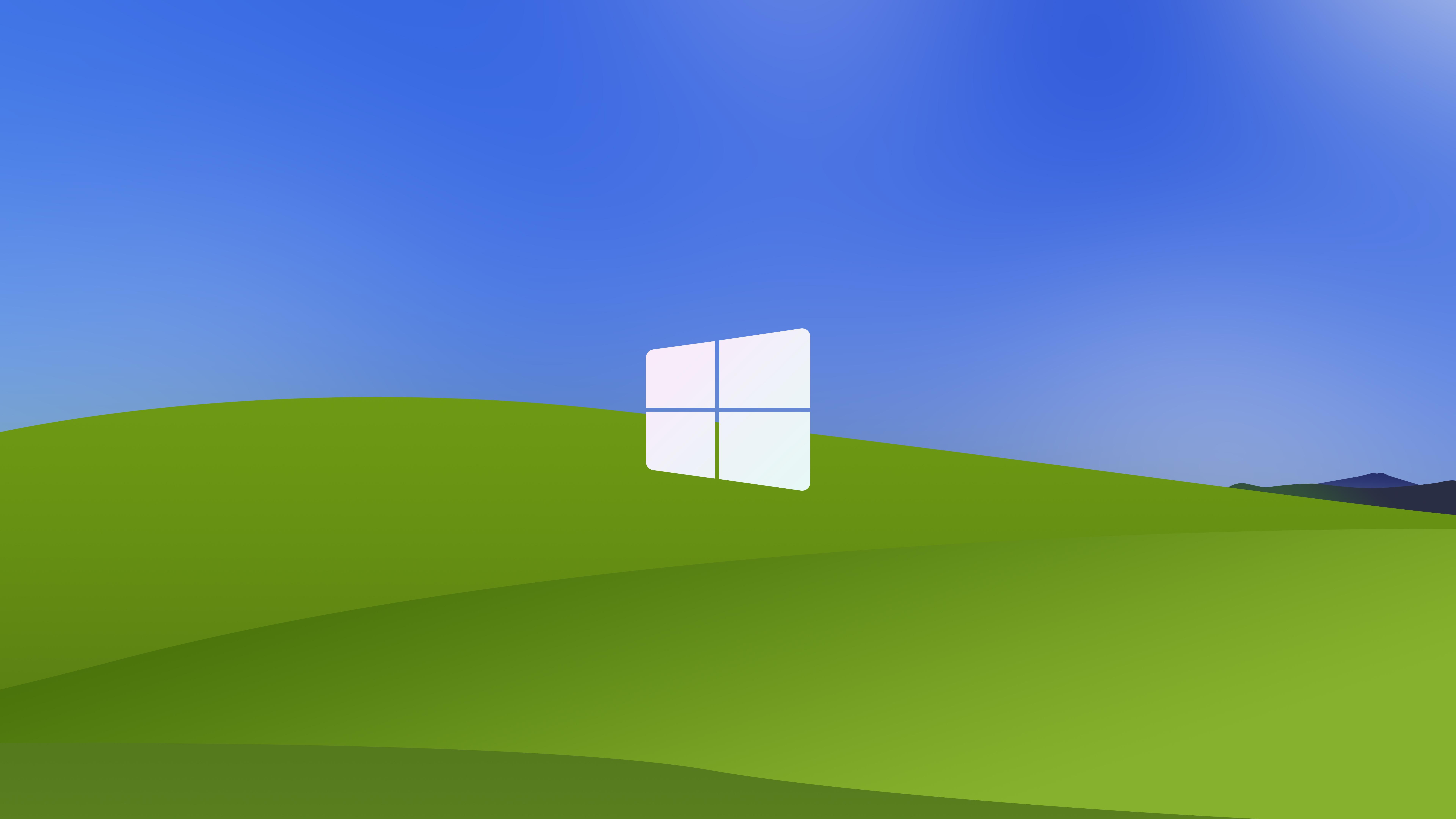 General 7680x4320 Windows XP Microsoft logo operating system minimalism bliss