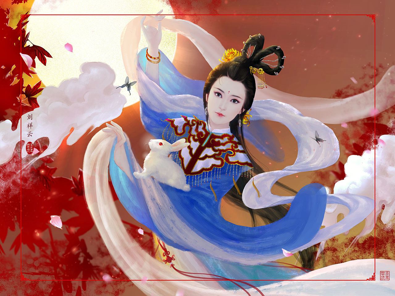 General 1280x960 digital art original characters fantasy girl hiLiuyun