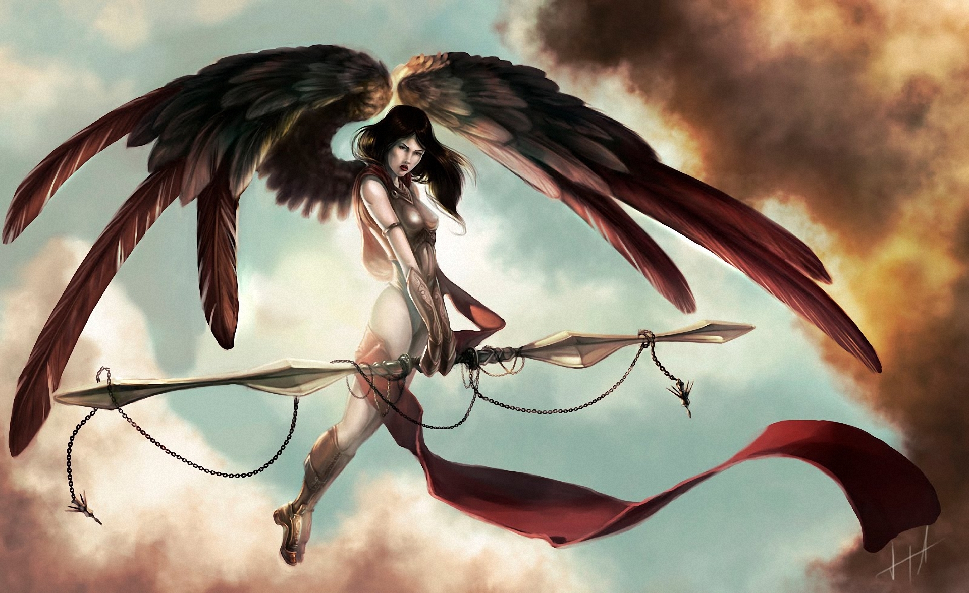 General 1920x1176 demon girls demoness demon fantasy girl angel