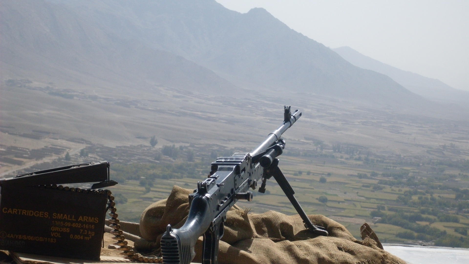 General 1920x1080 M240 War in Afghanistan military gun landscape ammunition