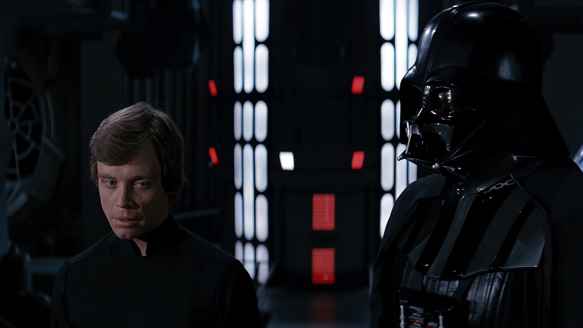 People 1920x1080 Star Wars: Episode VI - The Return of the Jedi movies film stills Star Wars Darth Vader Luke Skywalker Jedi Sith Mark Hamill actor helmet Death Star