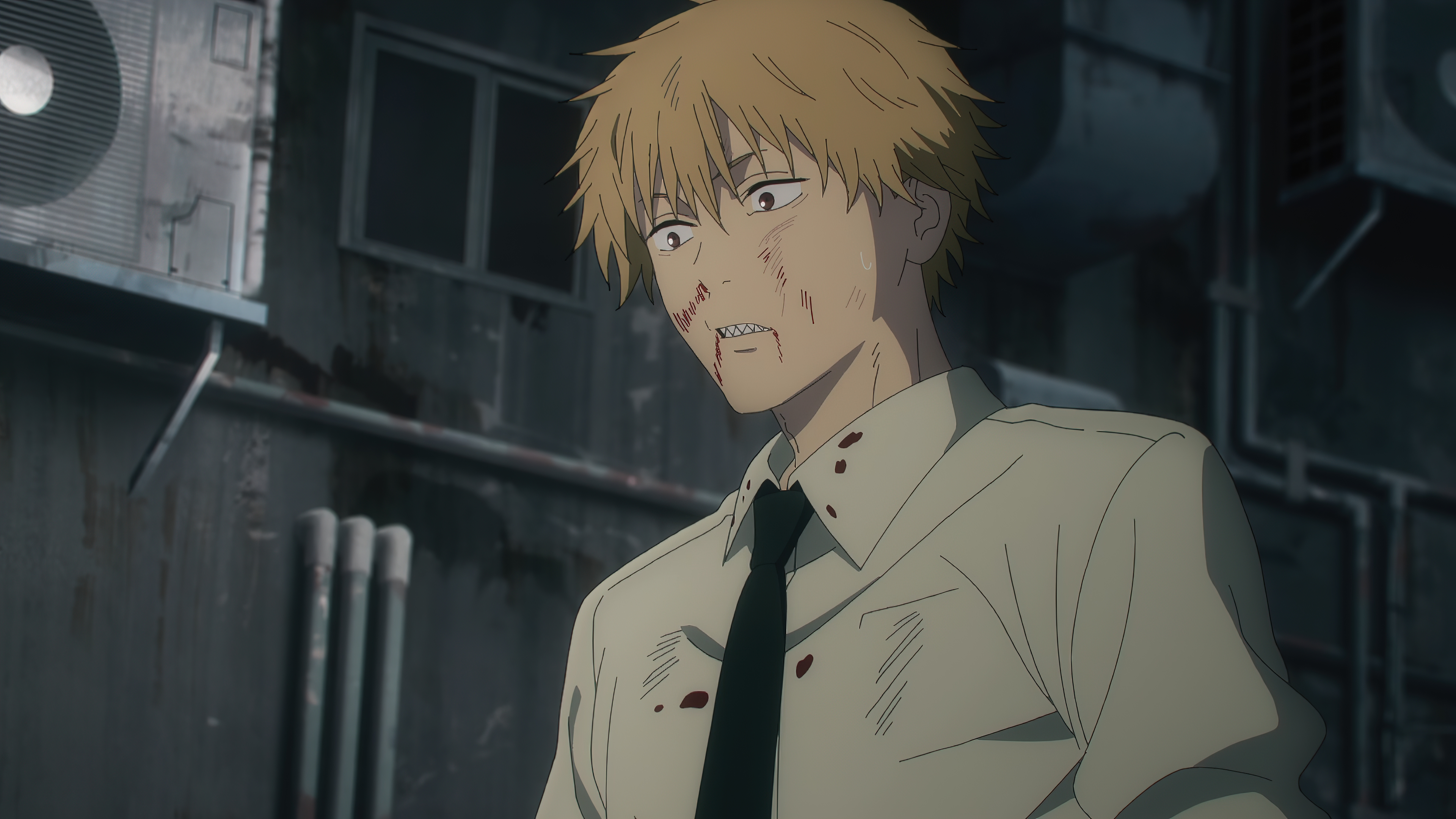 Anime 3840x2160 anime Chainsaw Man 4K Anime screenshot Denji (Chainsaw Man) anime boys blood