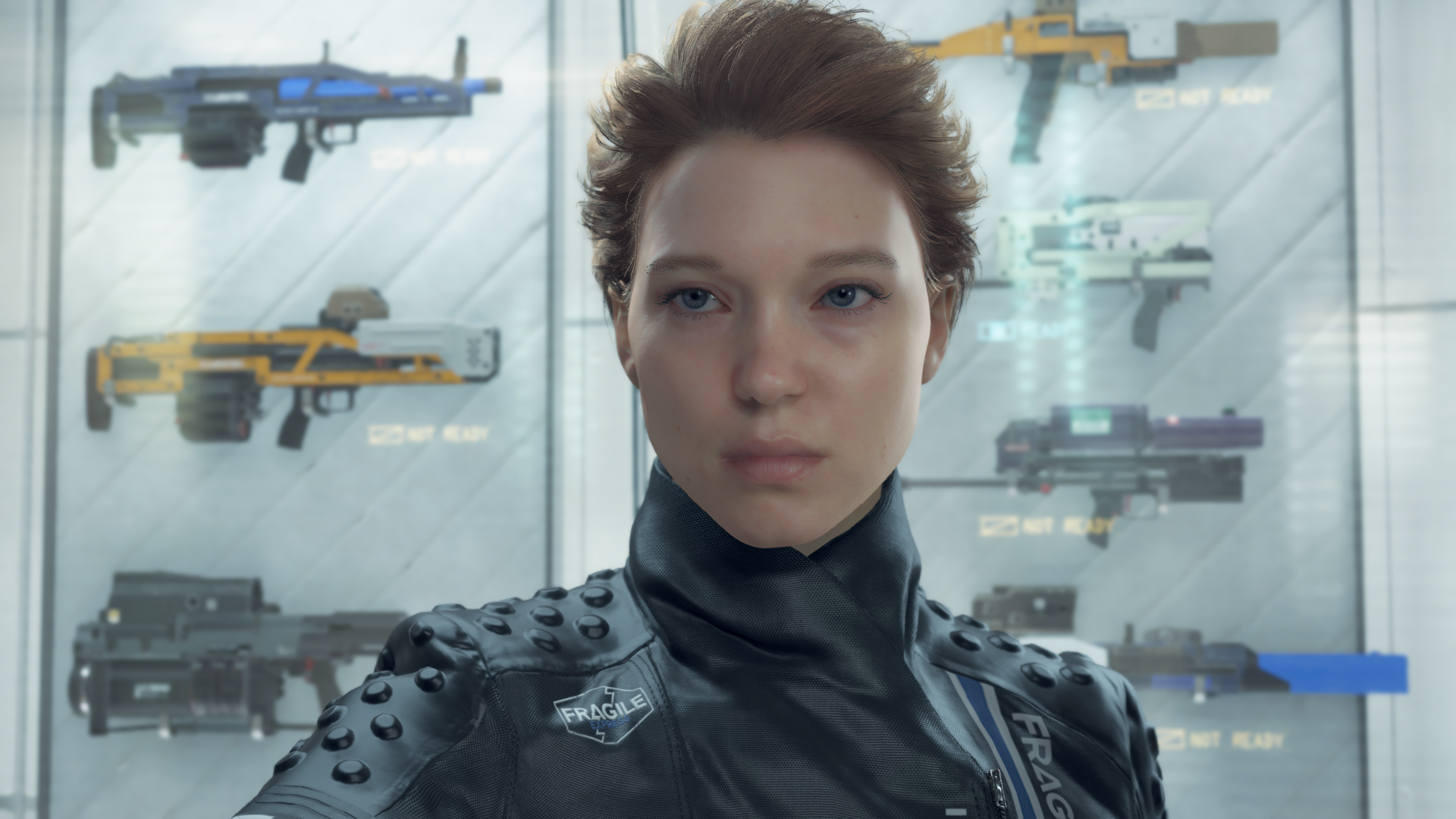 General 1920x1080 Kojima Productions Death Stranding video games CGI video game characters Léa Seydoux video game girls Fragile Fragile (Death Stranding) weapon