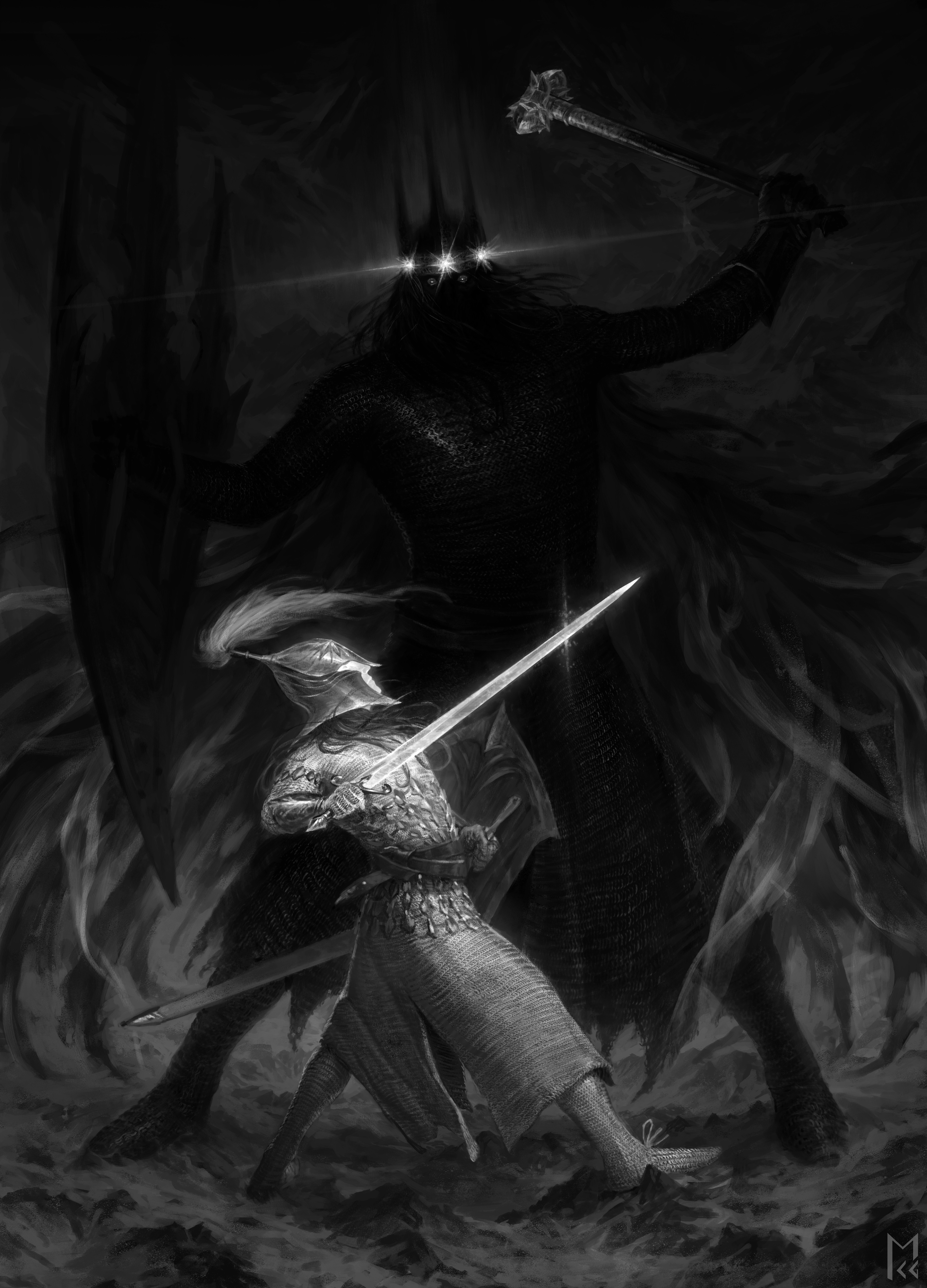General 3840x5334 Morgoth Fingolfin J. R. R. Tolkien The Silmarillion sword