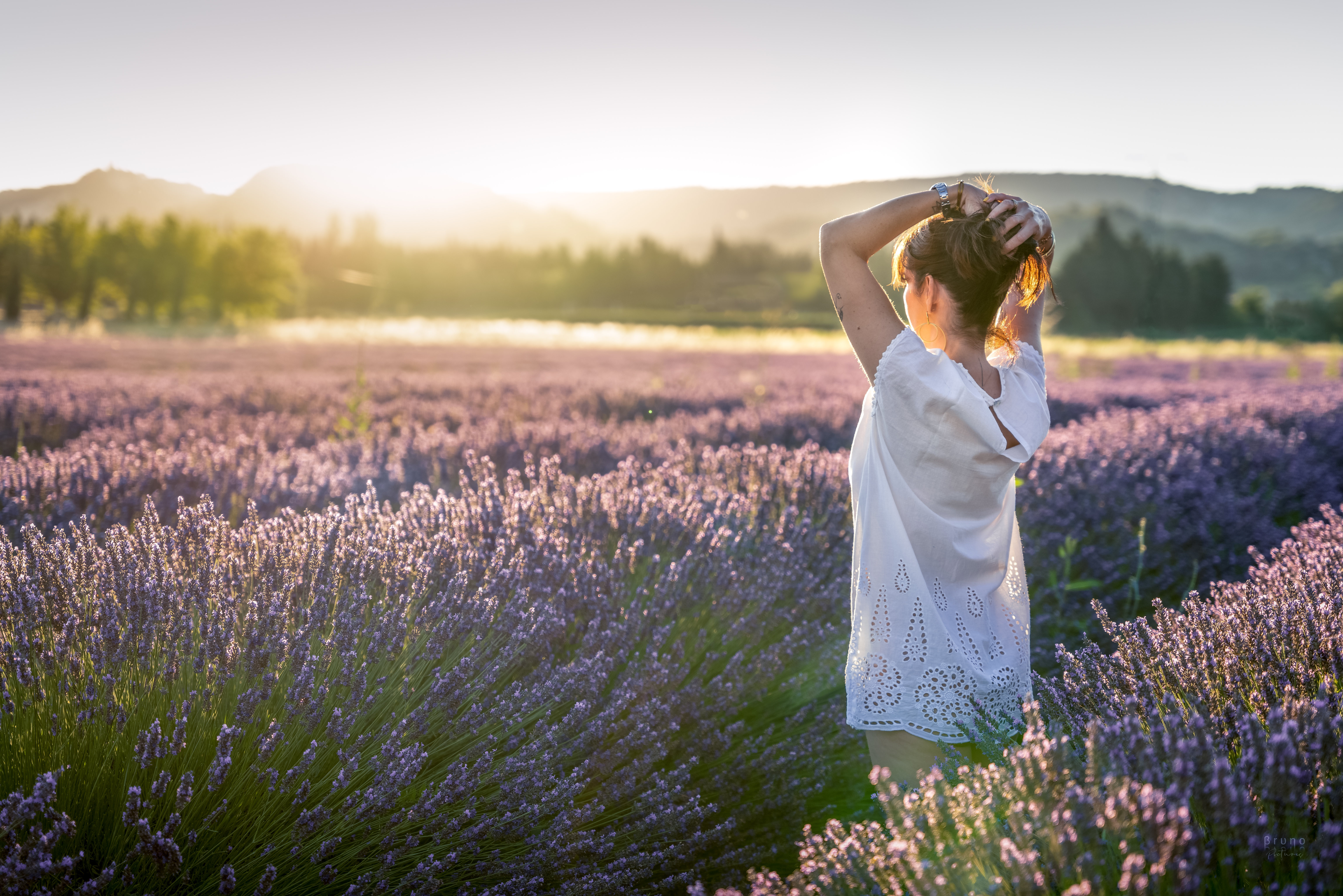 People 6144x4100 field women model sian sunlight nature landscape hand(s) in hair lavender depth of field