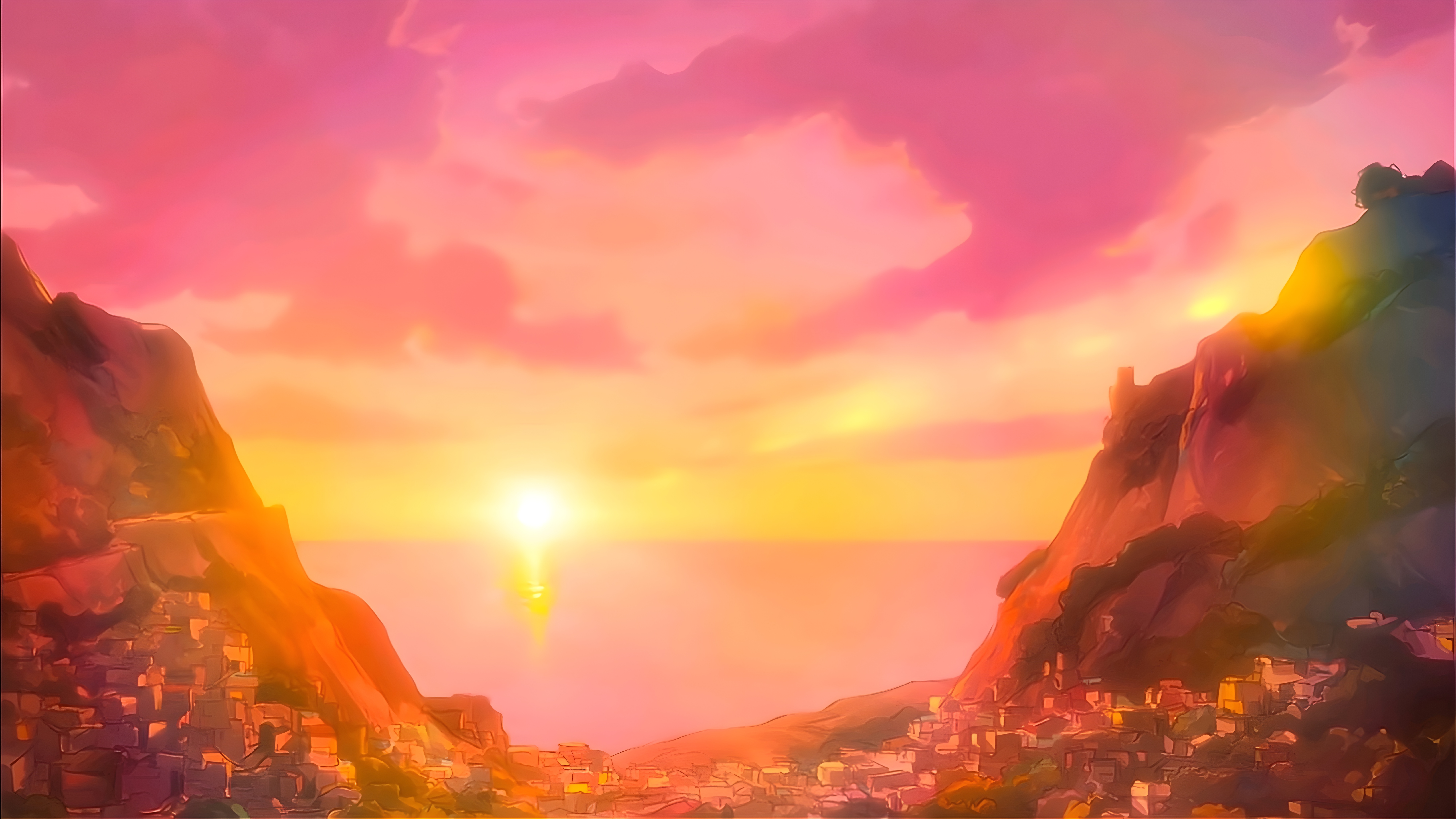 Anime Girl Admiring the Sunset Over the Mountains. Generative AI Stock  Photo - Image of mountains, female: 268559892