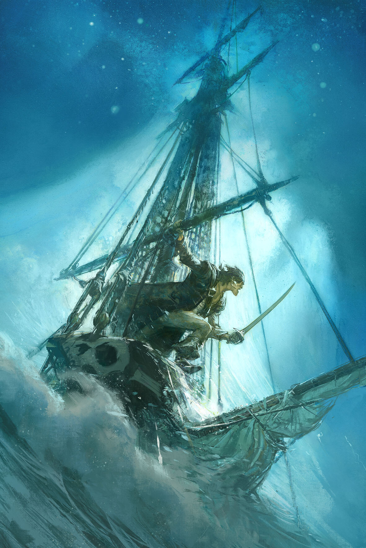 General 1181x1765 artwork fantasy art ship sailing ship pirates fantasy men Mathieu Lauffray sword