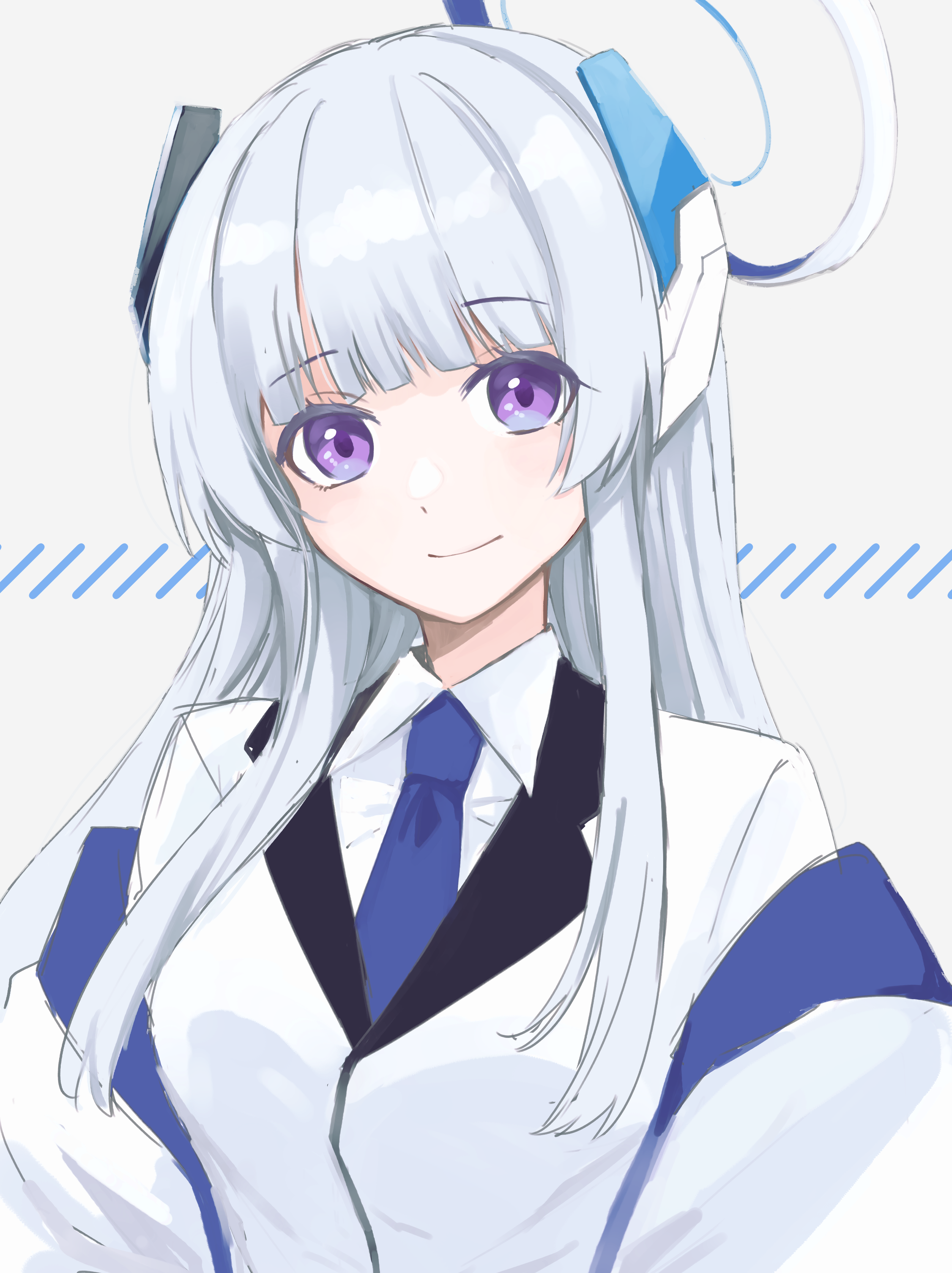 Anime 2508x3352 anime anime girls Blue Archive Ushio Noa long hair white hair solo artwork digital art fan art