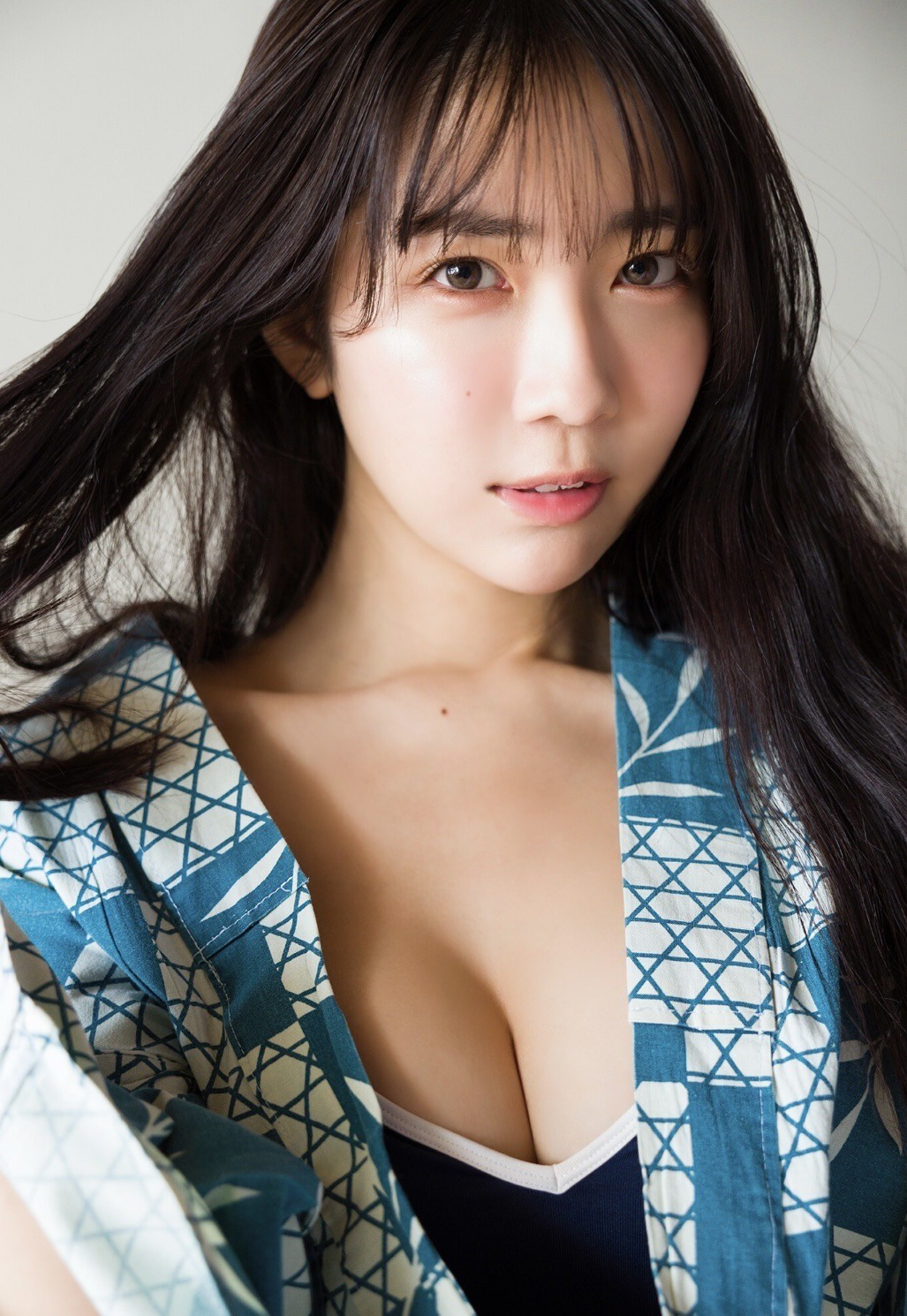 People 1027x1490 Asian Japanese women Amau Kisumi swimwear cleavage aegyo sal brunette long hair looking at viewer