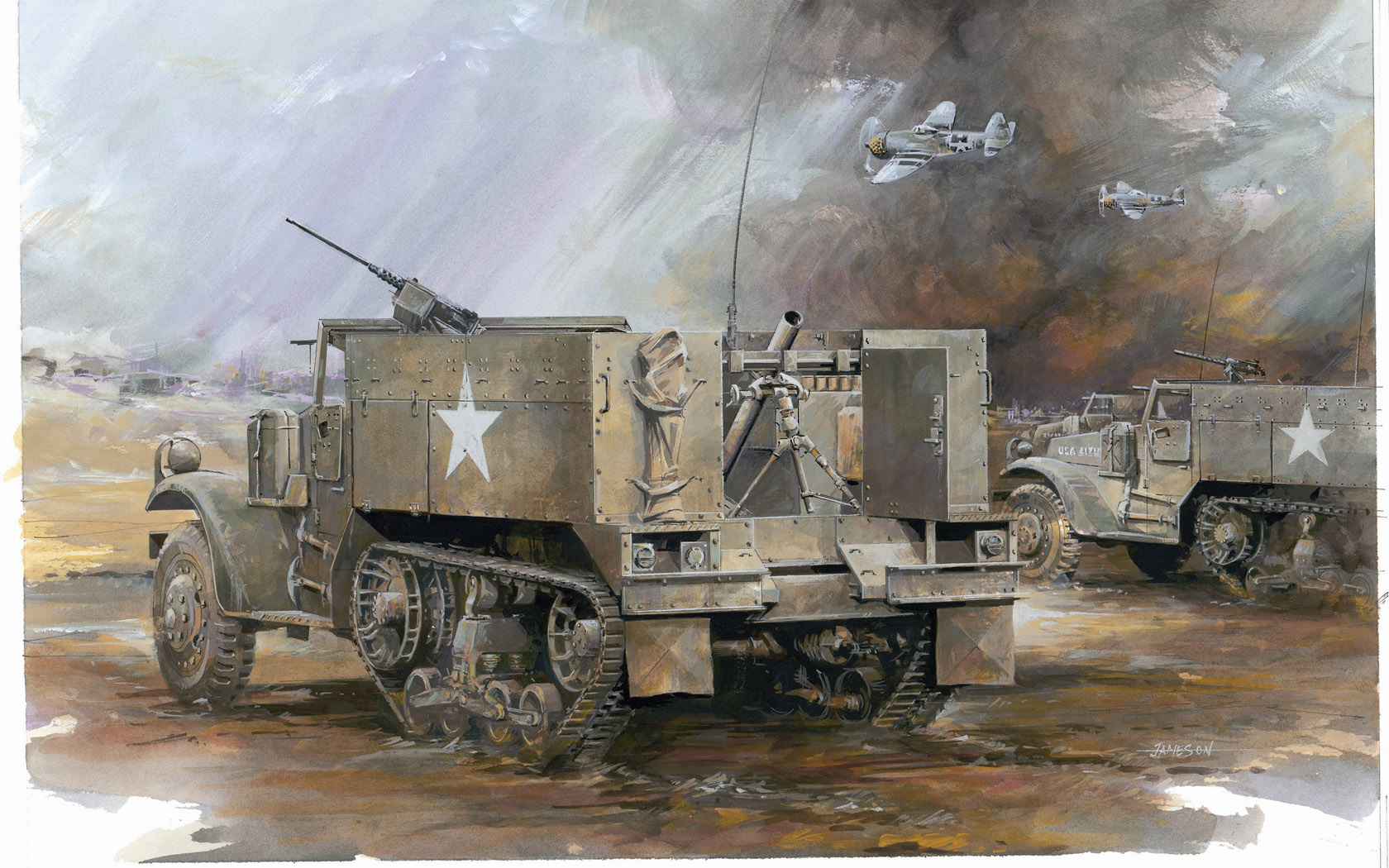 General 1680x1050 army car military military vehicle artwork sky smoke signature
