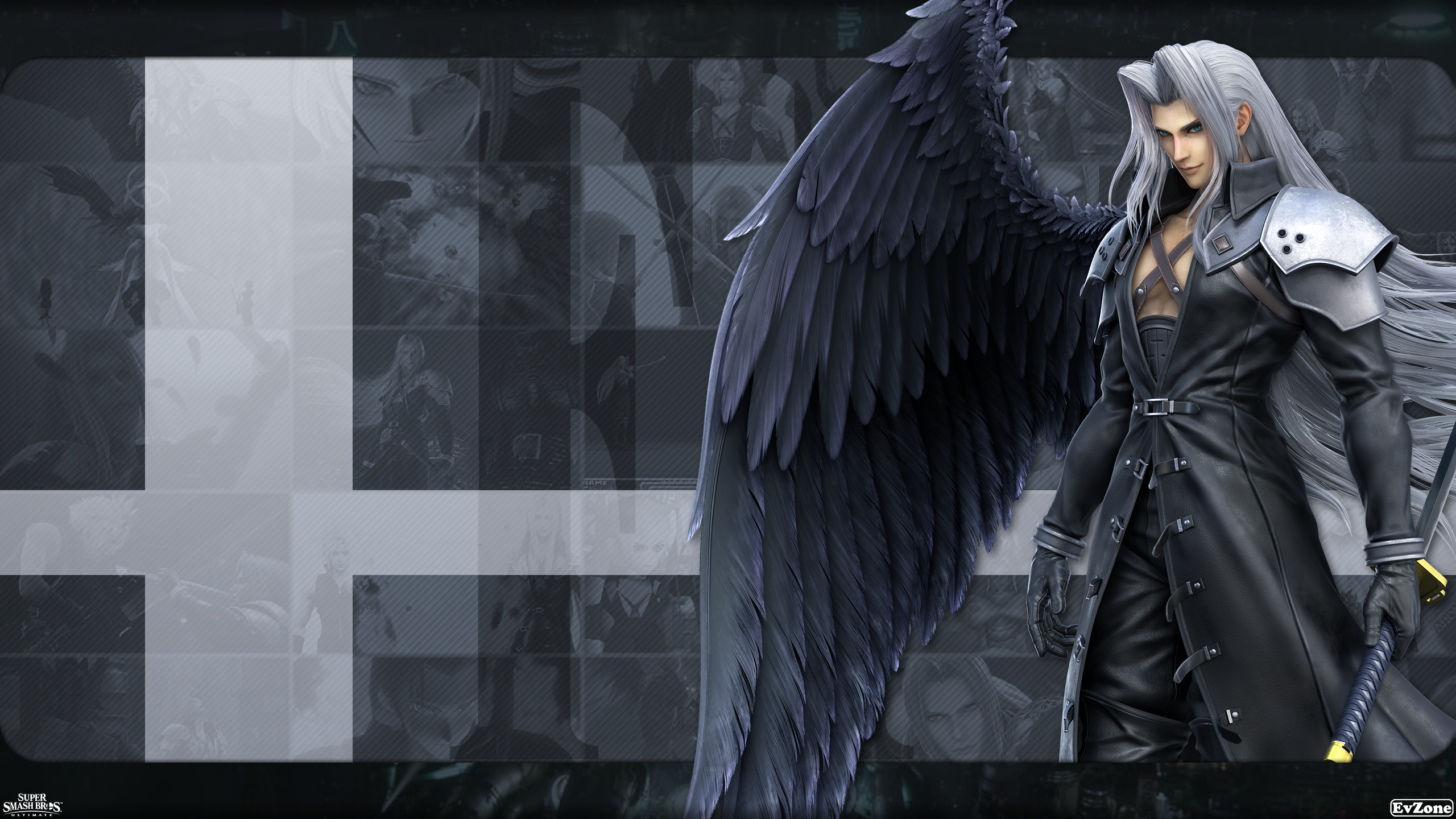 General 2560x1440 Super Smash Bros. Ultimate watermarked Sephiroth video games video game characters Nintendo Final Fantasy VII Square Enix
