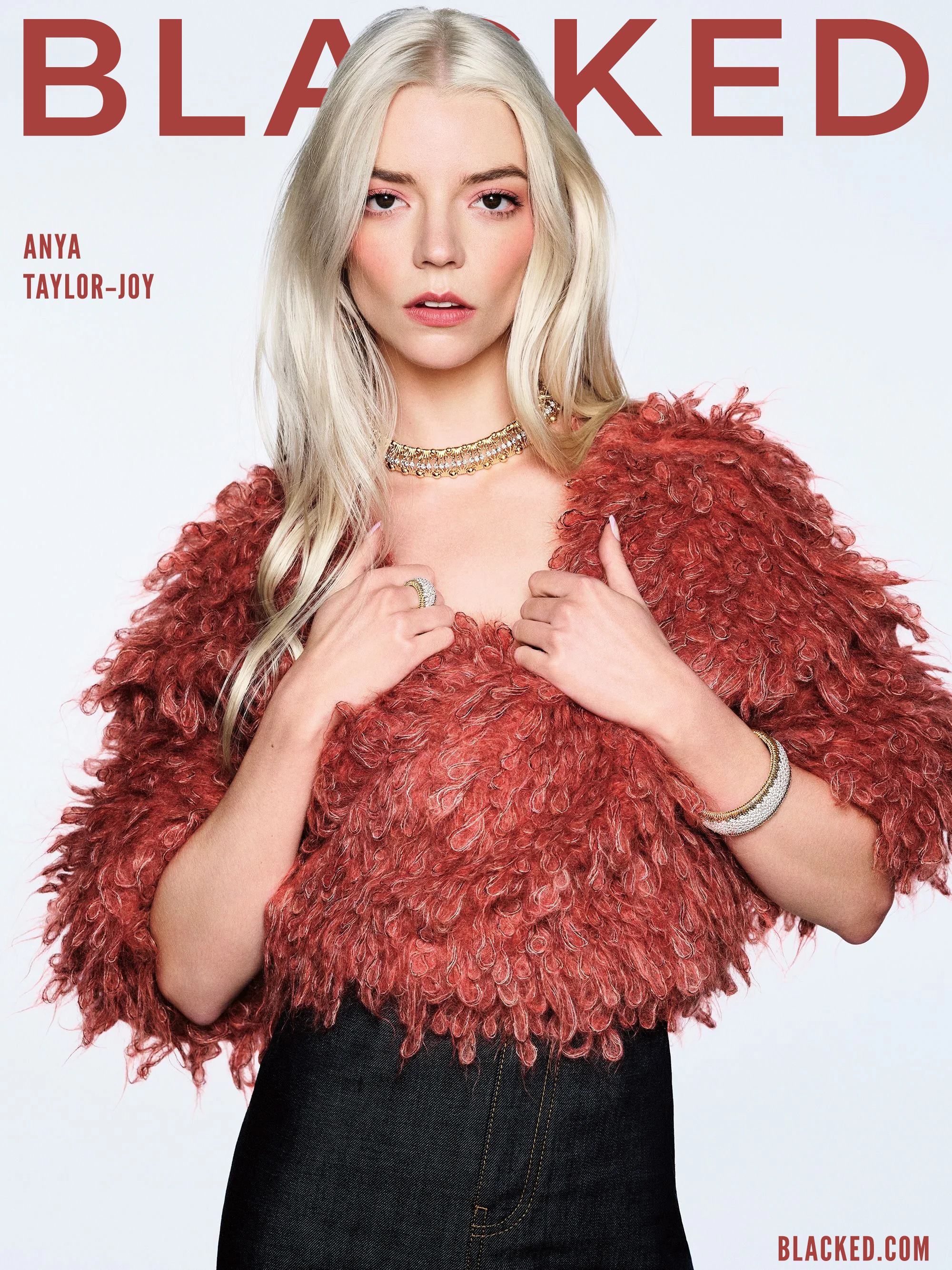 People 2000x2667 Anya Taylor-Joy  blonde actress necklace celebrity white background studio looking at viewer Blacked parted lips bracelets collarbone simple background rings portrait display long hair watermarked makeup Latinas Argentinian Women British women