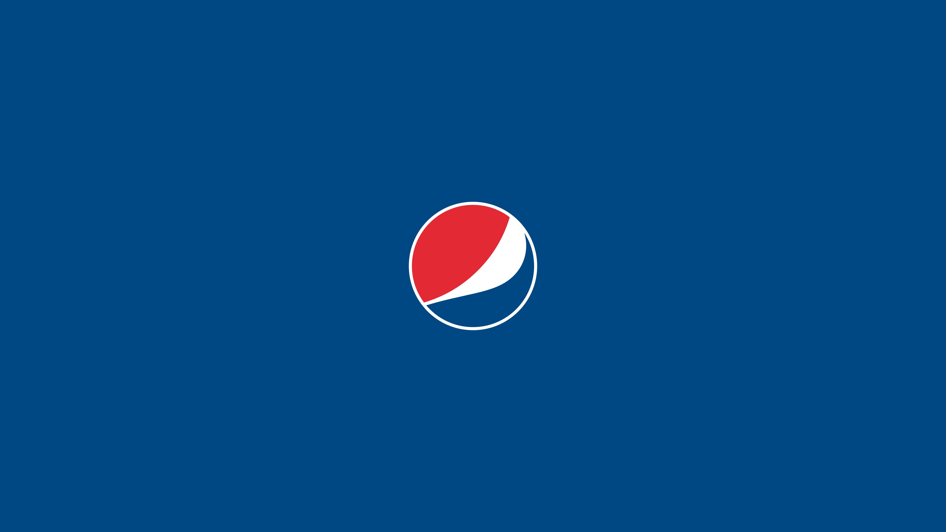General 3840x2160 Pepsi 4K brand cola blue background logo simple background beverages minimalism