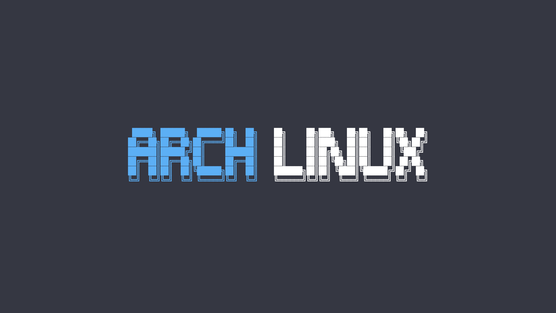 General 1920x1080 Arch Linux ASCII art blue simple background digital art terminal minimalism