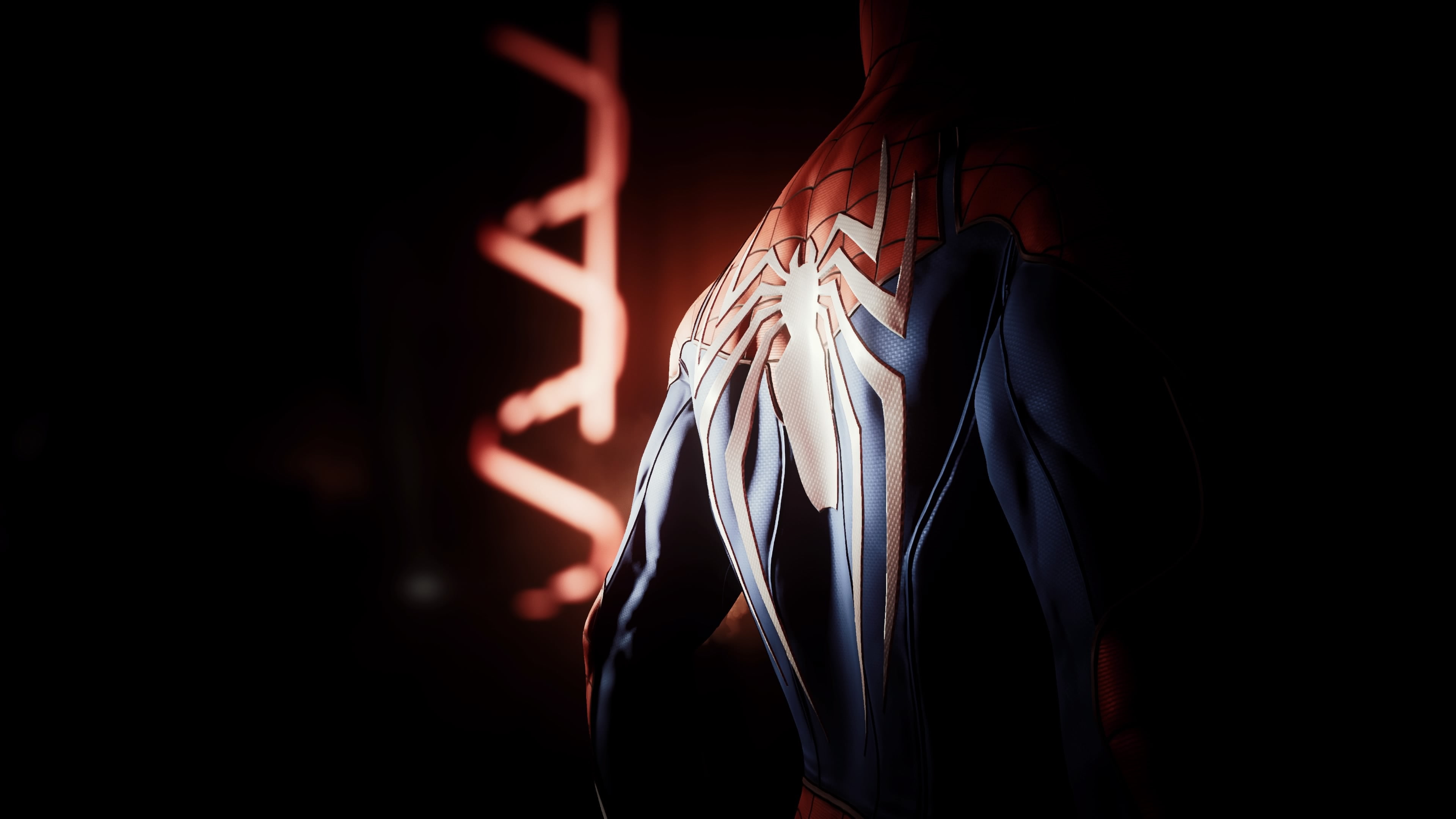 General 3840x2160 Spider-Man Spider-Man: No Way Home simple background digital art bodysuit superhero minimalism