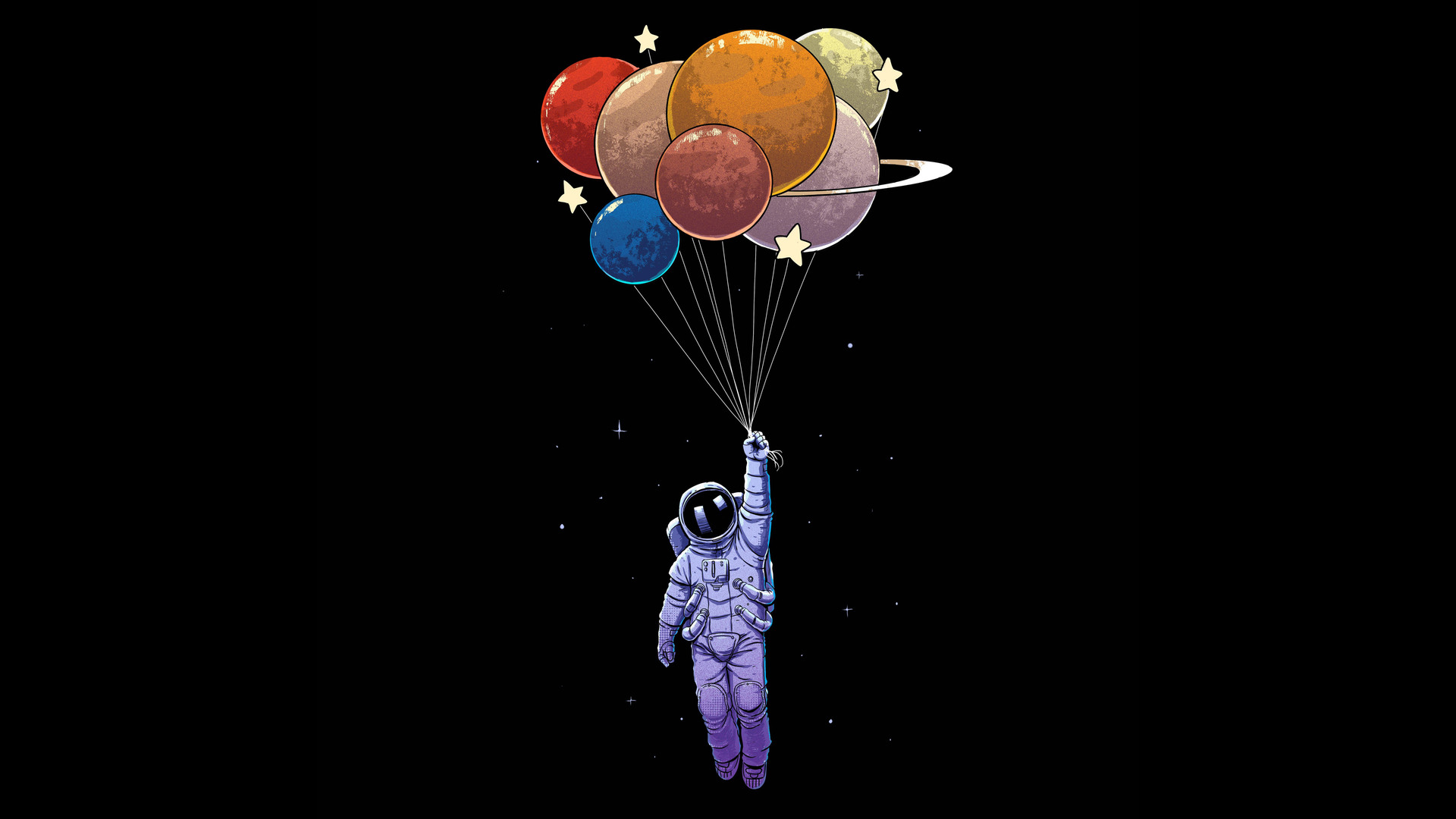 General 1920x1080 astronaut space art space artwork planet