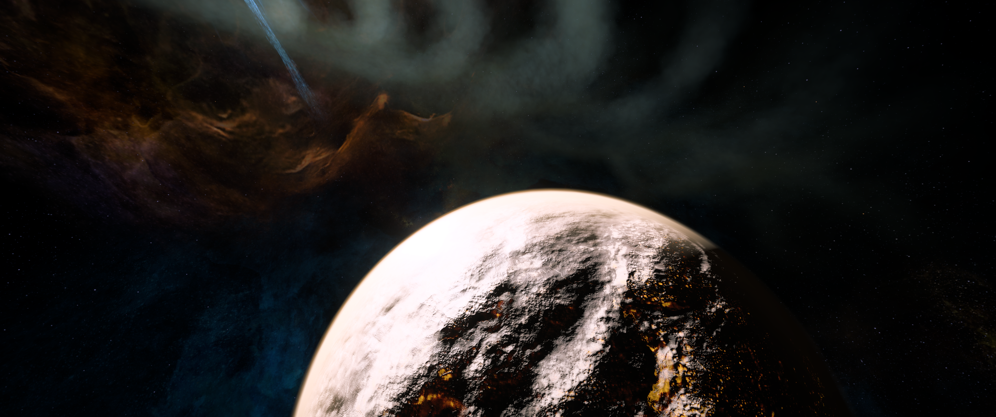 General 3440x1440 space Mass Effect planet Mass Effect: Andromeda video games science fiction PC gaming