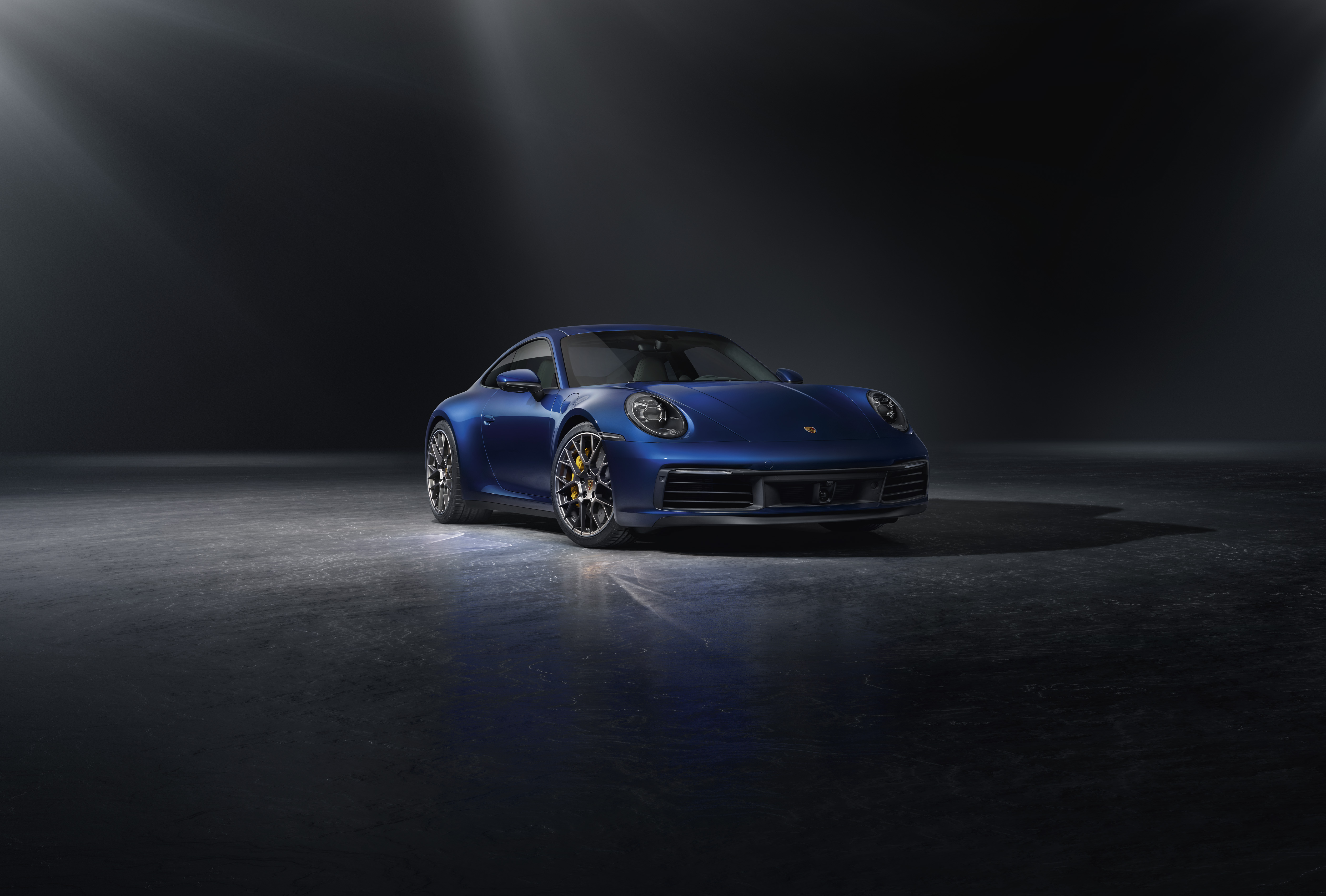 General 5040x3407 Porsche 911 sports car Porsche car blue cars vehicle frontal view Porsche 992