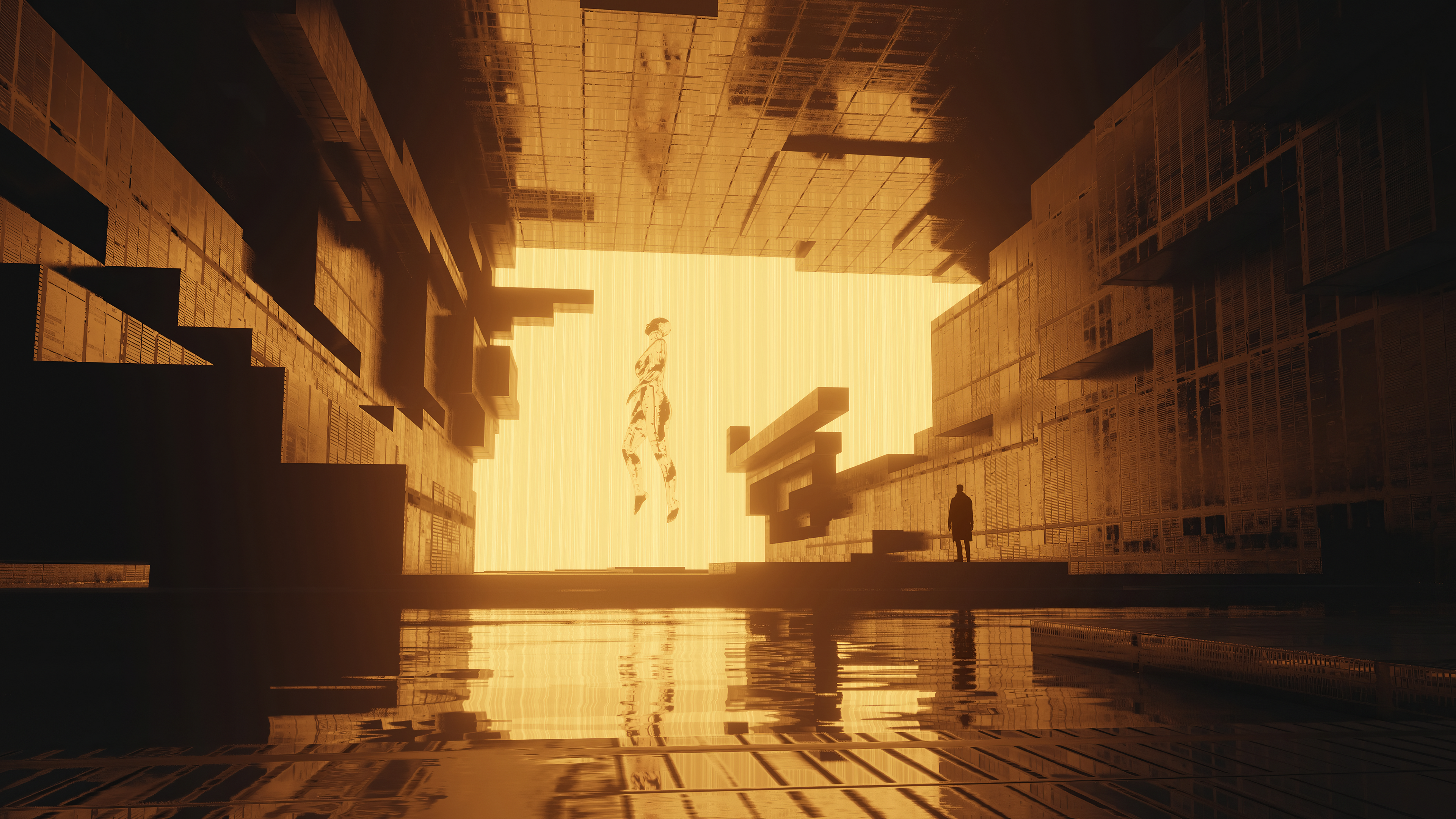 General 3840x2160 Blade Runner 2049 digital art artwork yellow