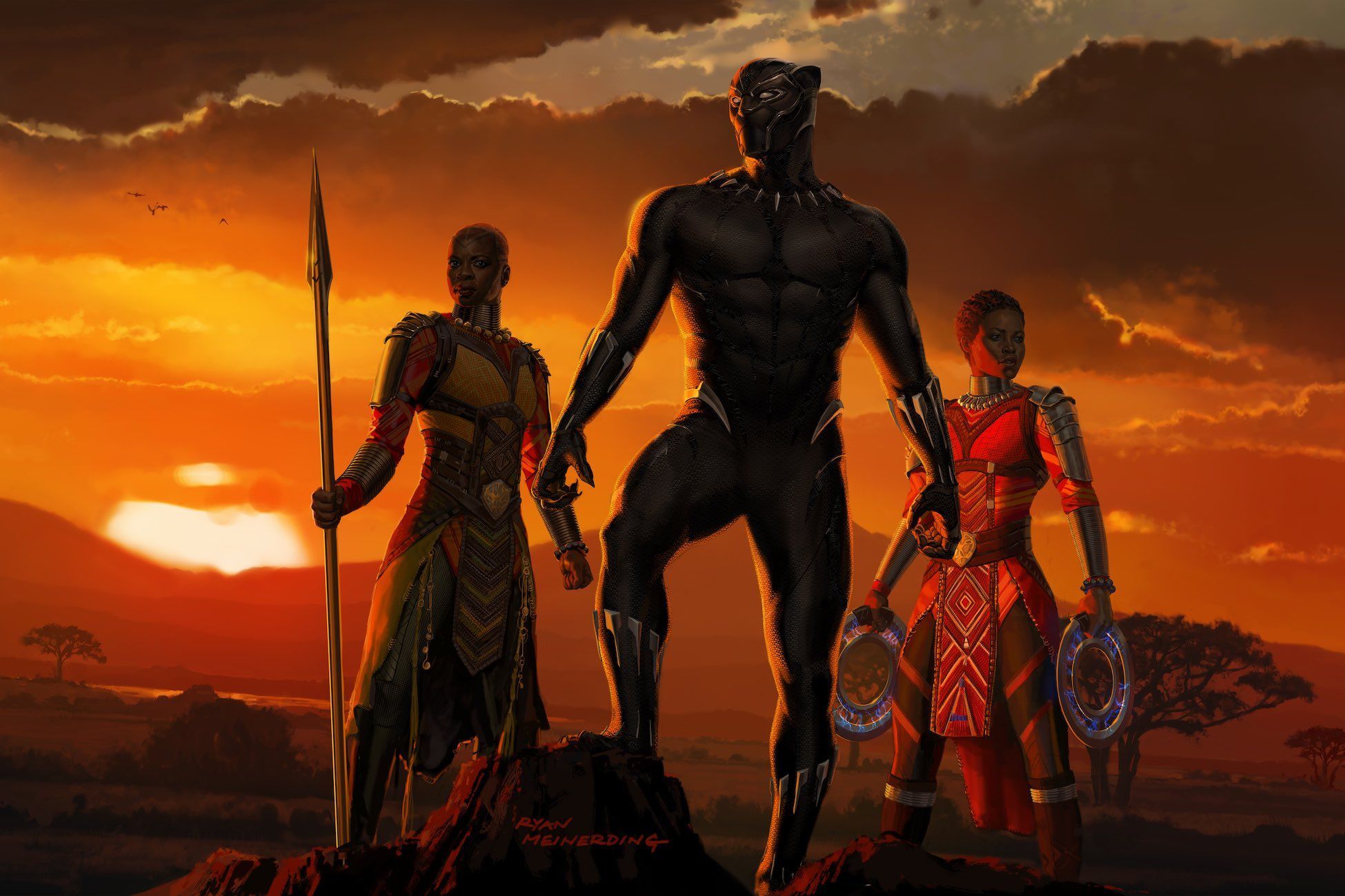 General 1950x1300 Black Panther Marvel Cinematic Universe Wakanda T'challa movies Nakia Okoye