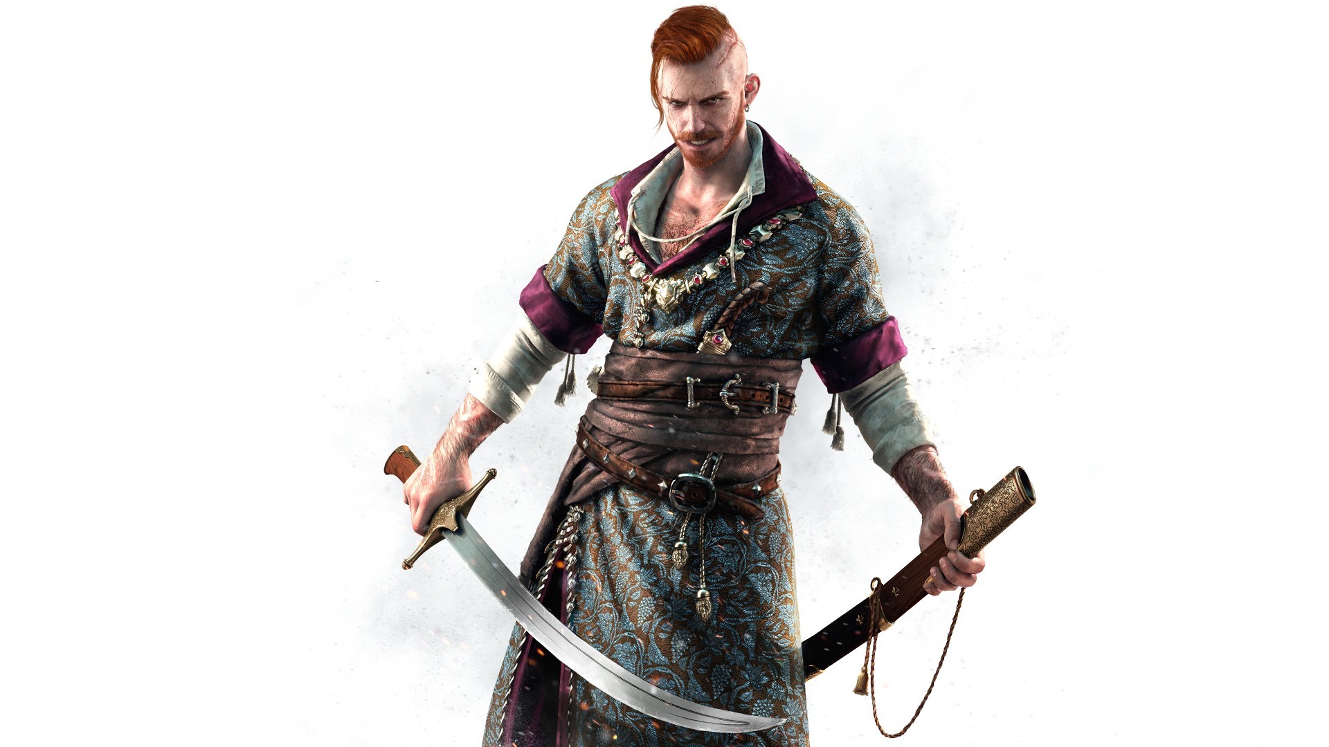 General 1920x1080 Olgierd von Everec robes CD Projekt RED standing video game characters The Witcher 3: Wild Hunt – Hearts of Stone white background The Witcher 3: Wild Hunt