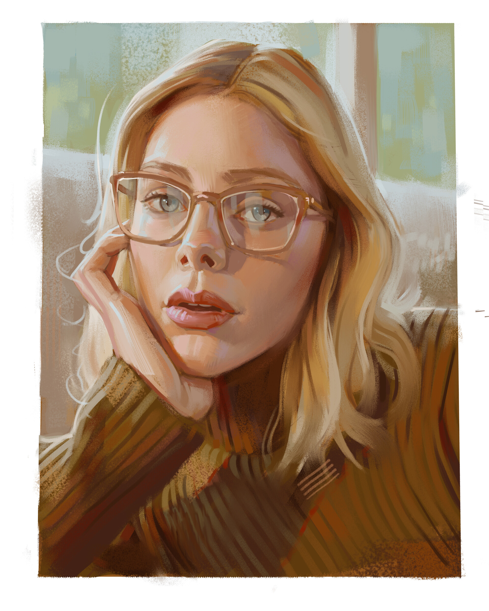 Women Women With Glasses Face Blonde Glasses Portrait