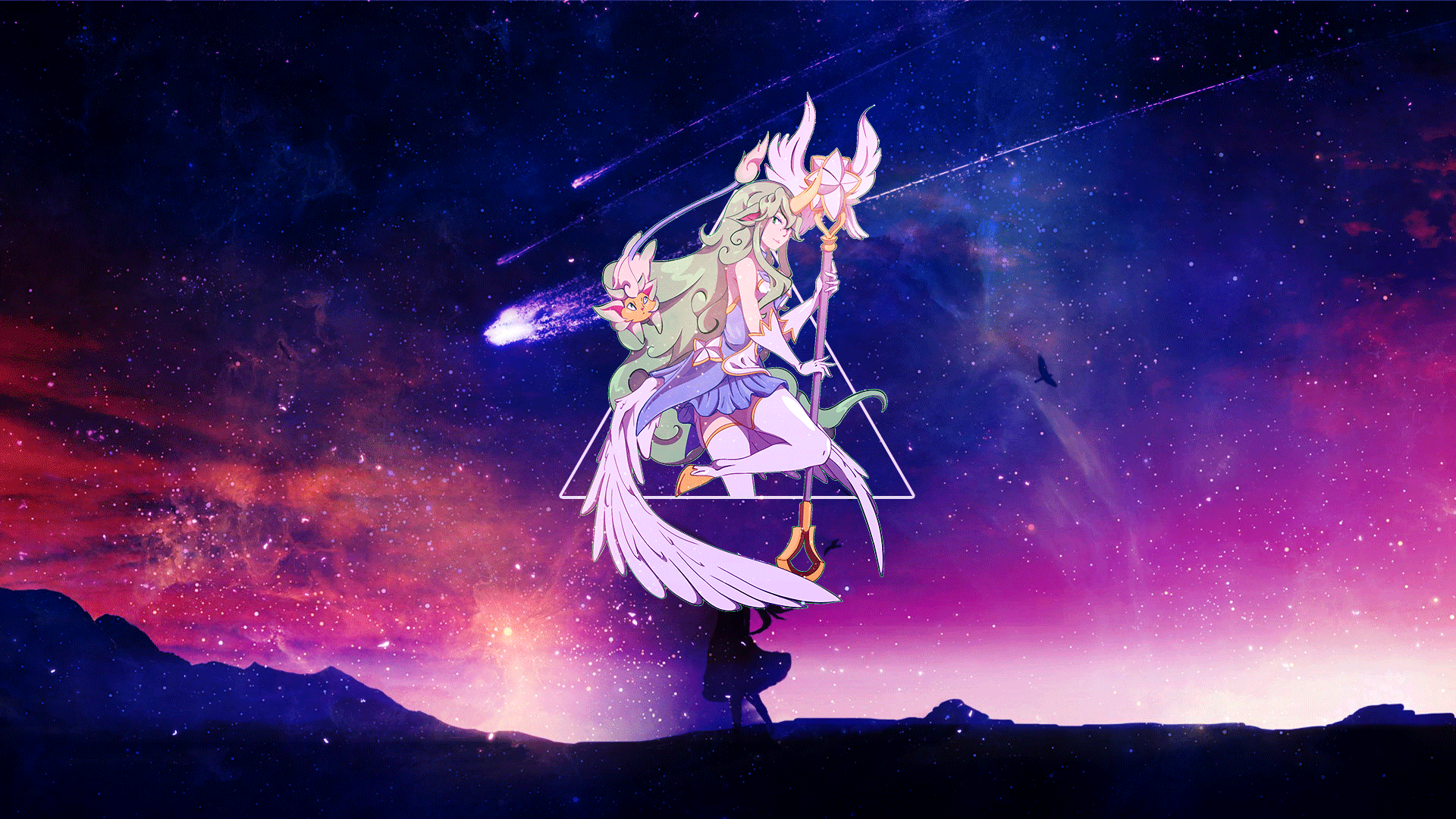 General 1920x1080 League of Legends Soraka (League of Legends) video game art PC gaming photoshopped picture-in-picture digital art
