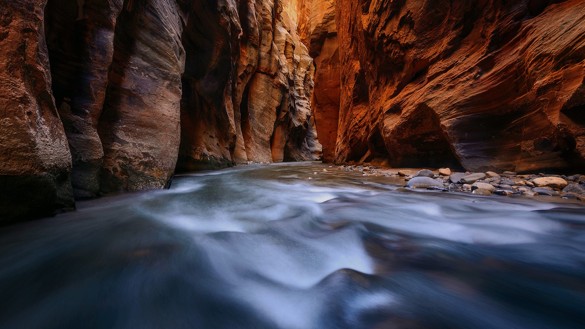 General 1920x1080 nature landscape canyon rocks water spring long exposure Zion National Park Utah USA