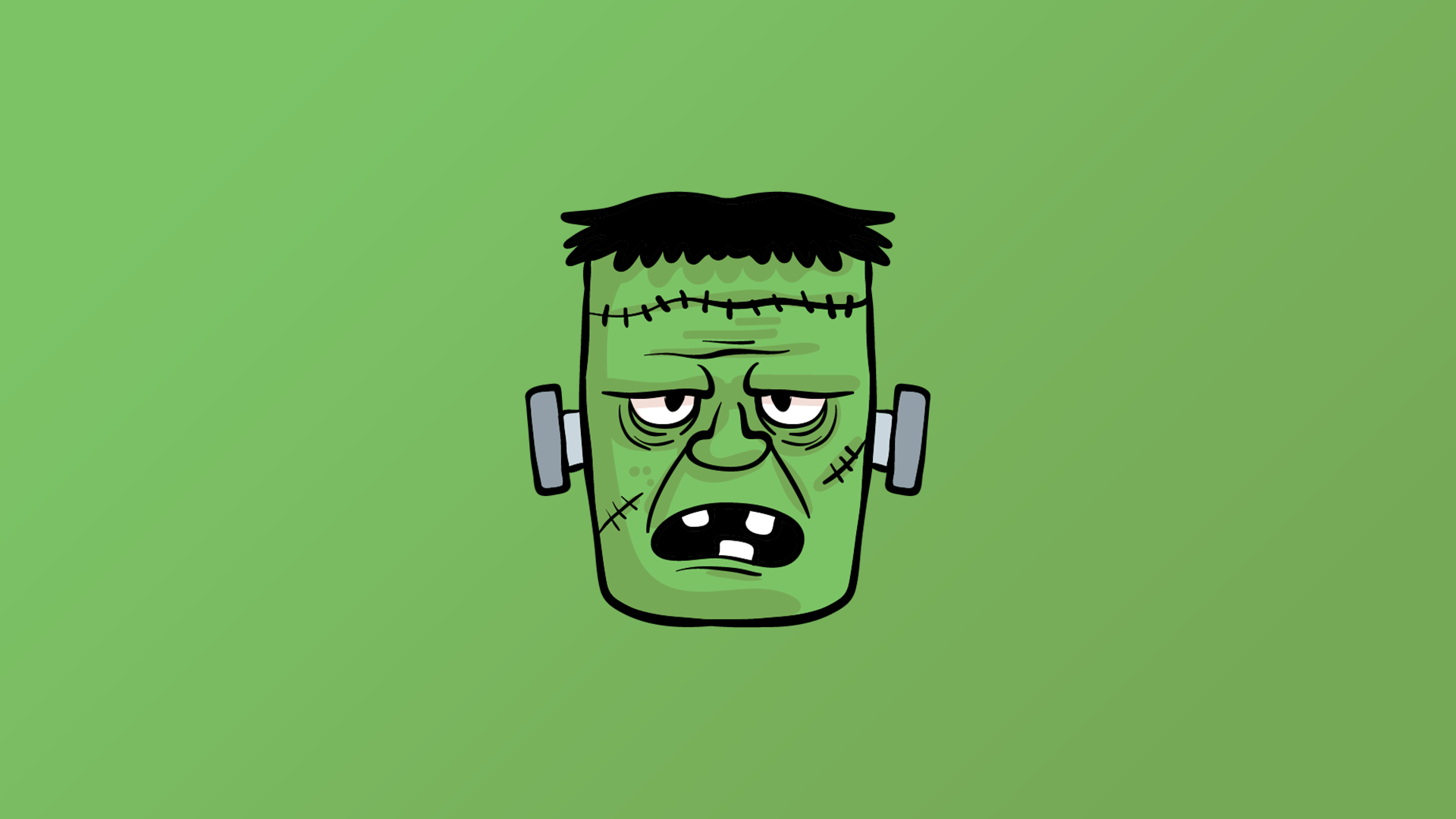 General 1920x1080 Frankenstein digital art green background simple background green scars Frankenstein's Monster