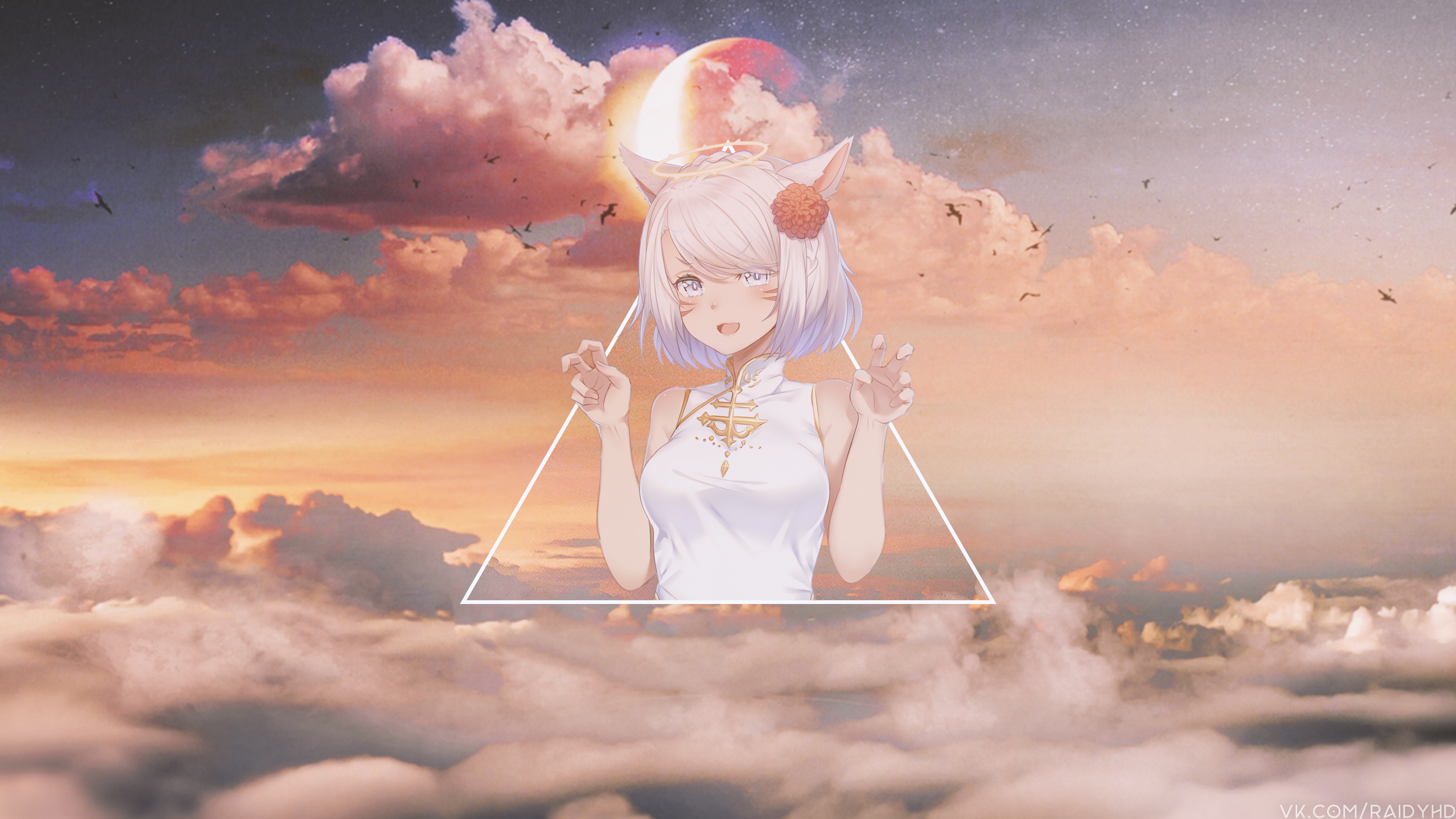 Anime 3840x2160 anime girls anime picture-in-picture animal ears sky