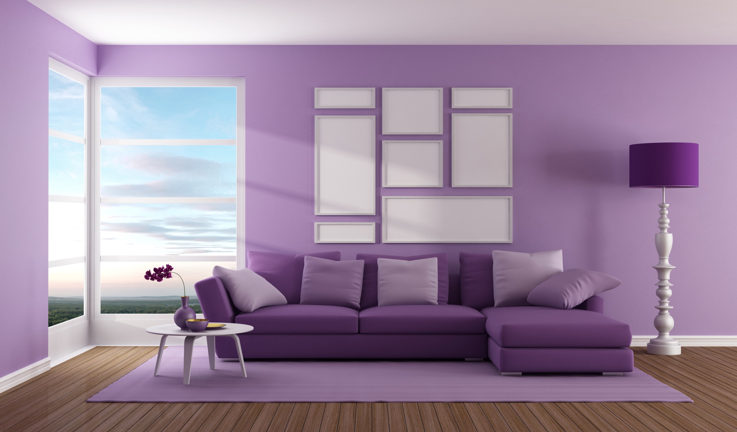 General 2560x1501 purple interior interior design CGI digital art