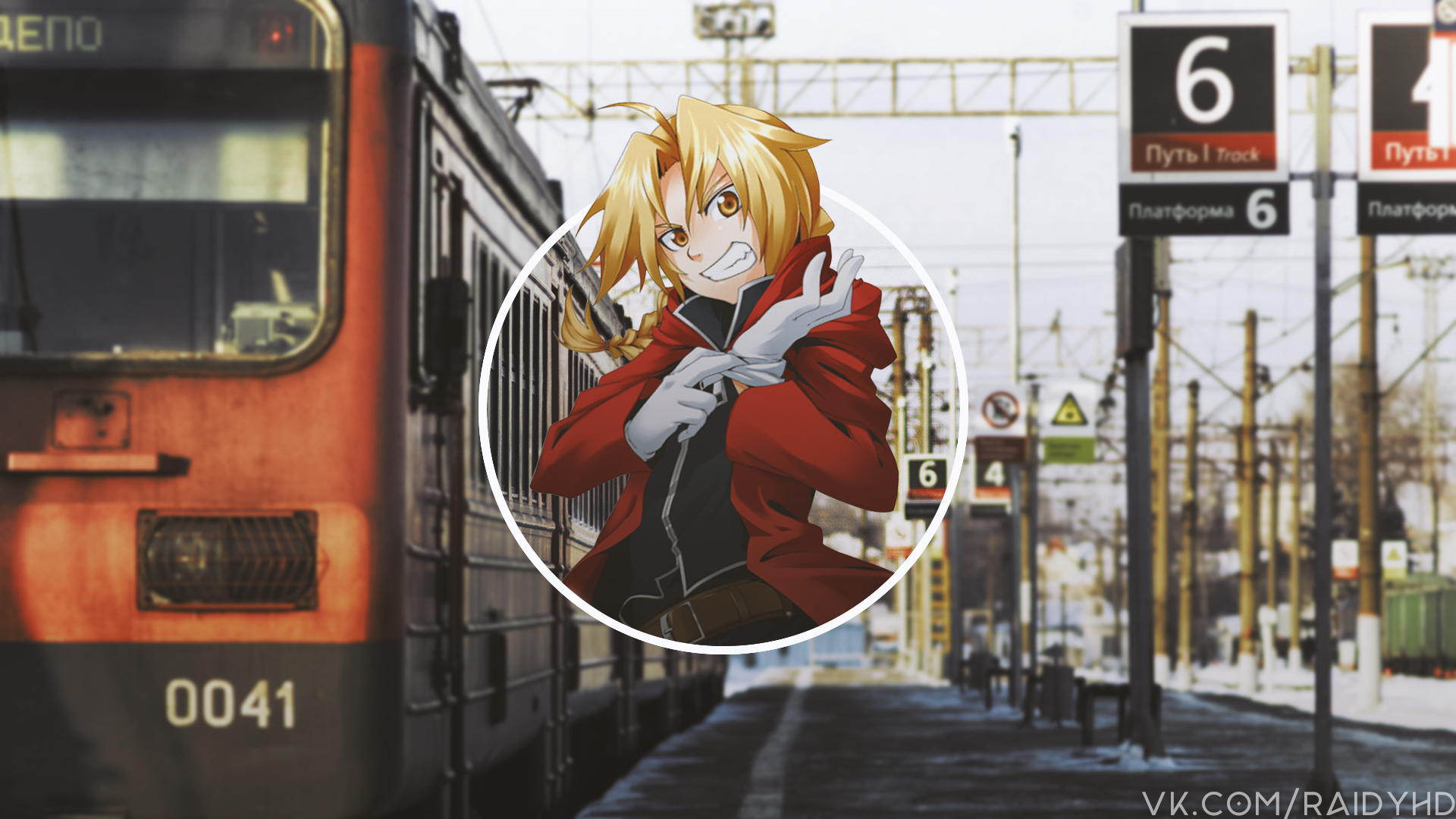 Anime 1920x1080 anime picture-in-picture Elric Edward Full Metal Alchemist watermarked