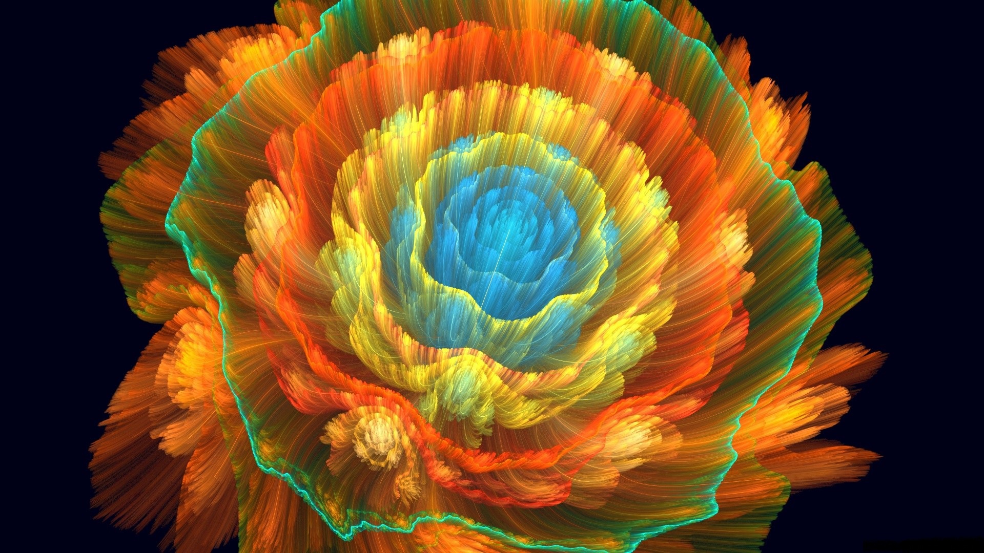 General 1920x1080 flowers abstract digital art colorful