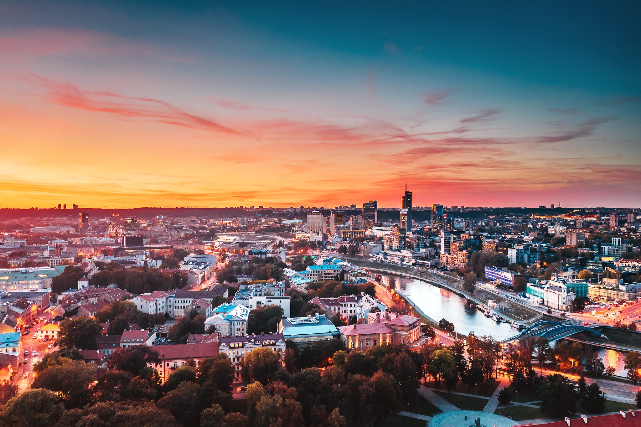 General 2047x1364 city cityscape sky Vilnius