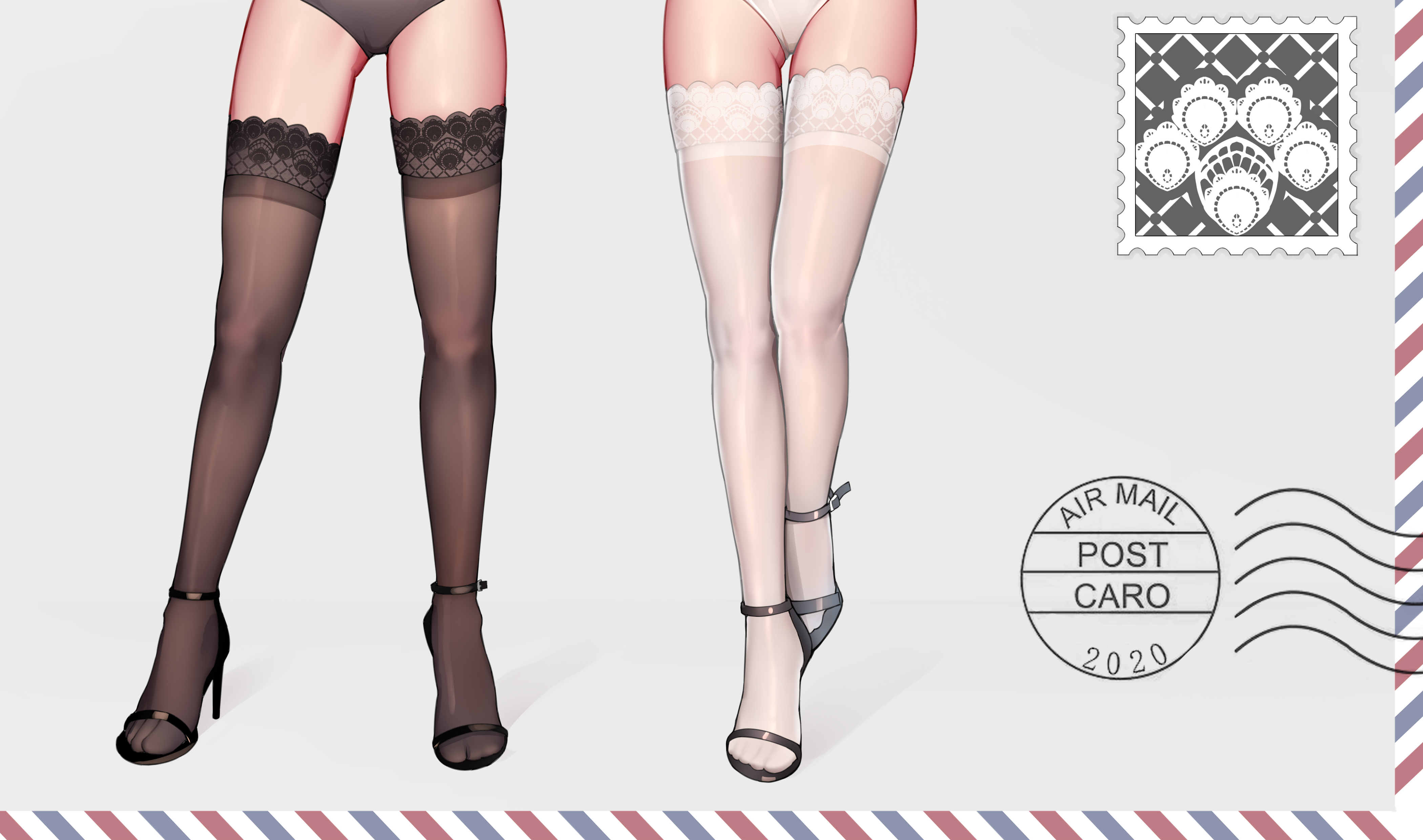 Anime 4200x2480 anime girls stockings heels