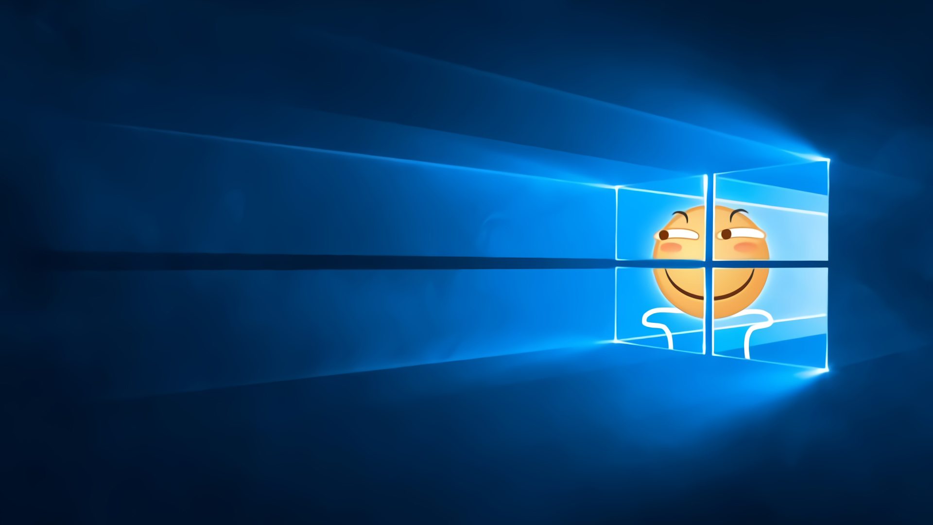 General 1920x1080 Emoji humor blue background operating system Microsoft Windows digital art