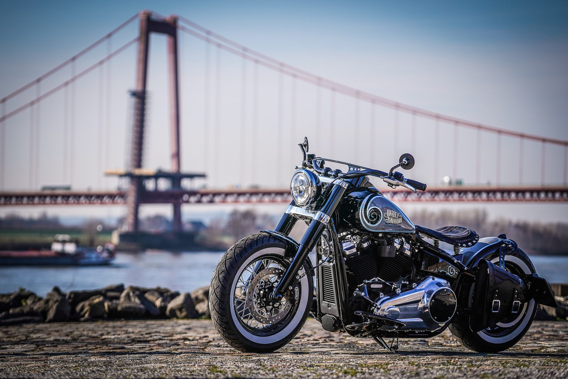 General 1920x1280 Harley-Davidson motorcycle bridge chrome vehicle American motorcycles