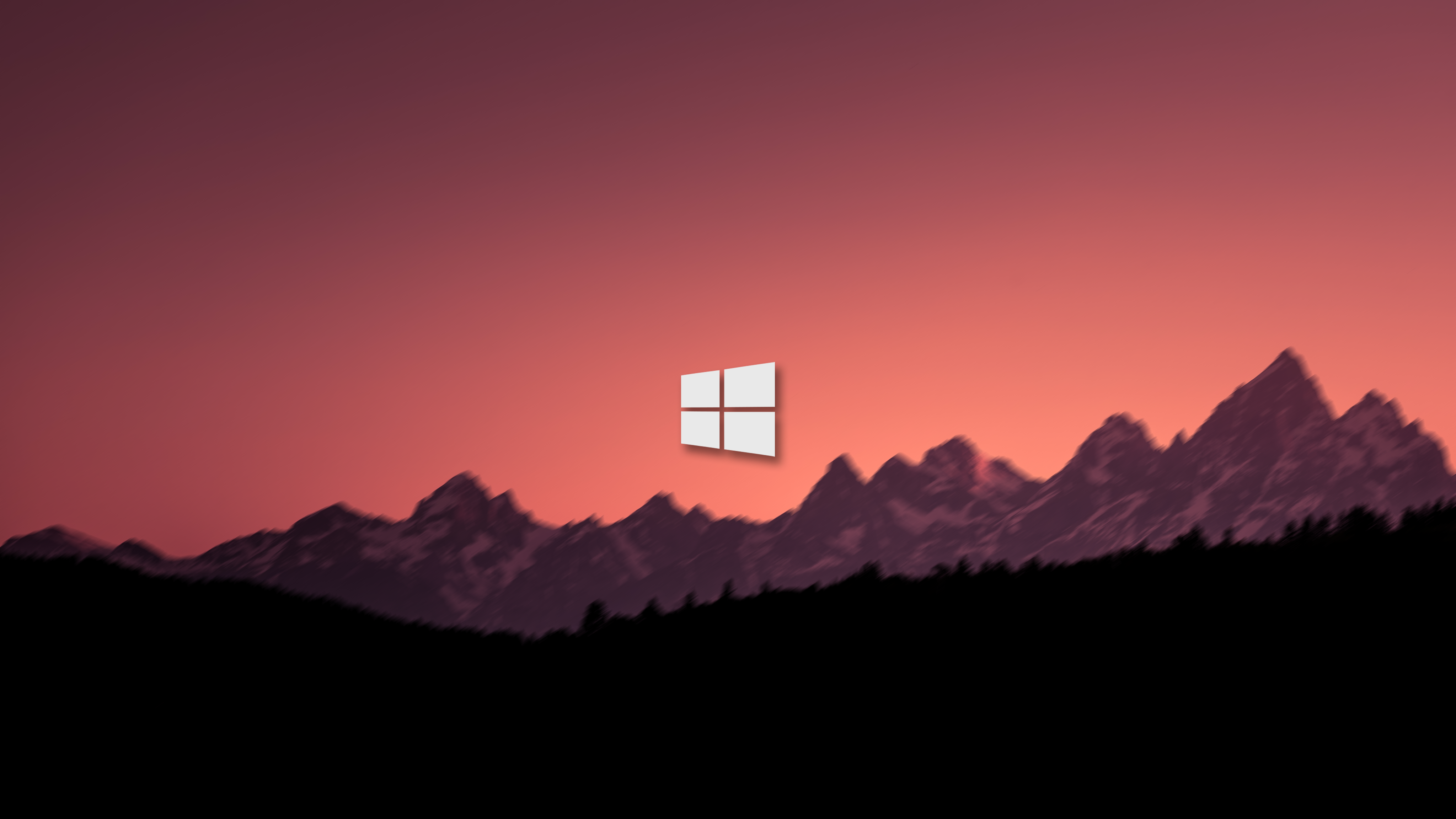 General 4096x2304 colorful operating system Microsoft Windows mountains blurred landscape