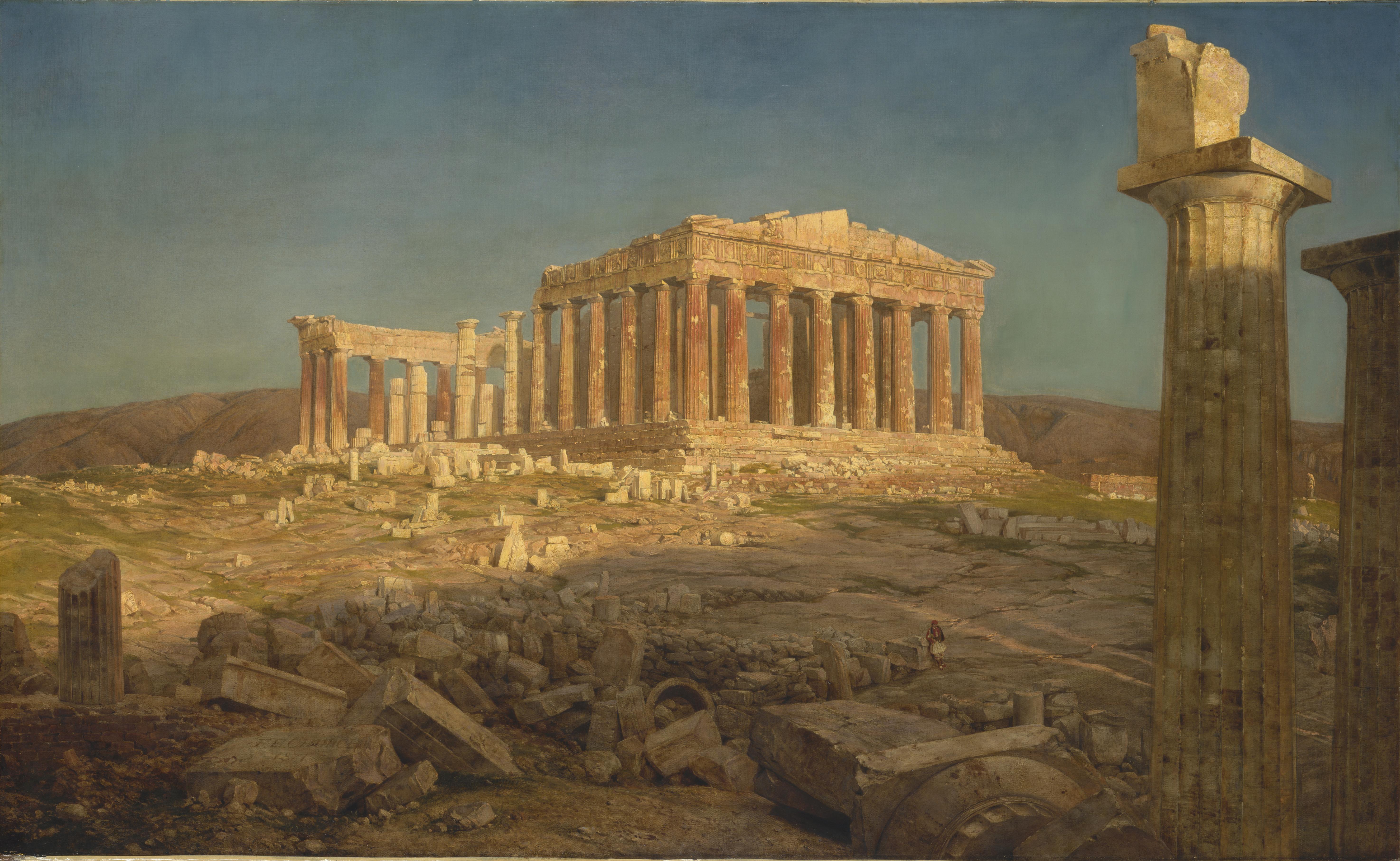 General 5898x3627 painting ruins Parthenon ancient Greek Frederic Edwin Church artwork classic art